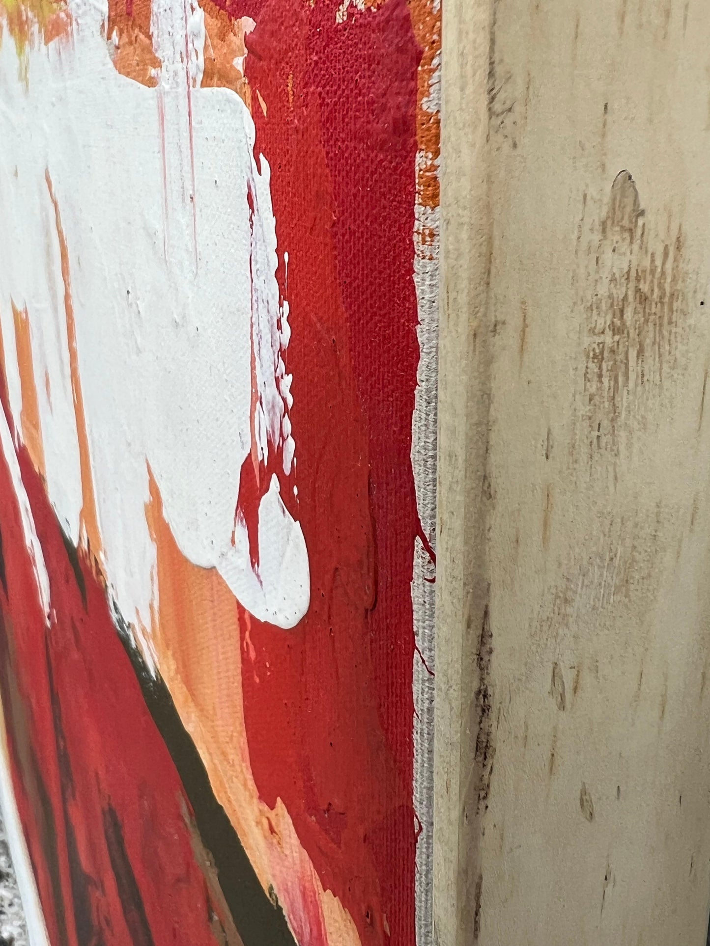 Frisman Vintage A Colorful Abstract Oil on Canvas by Lee Reynolds For Vanguard Studios