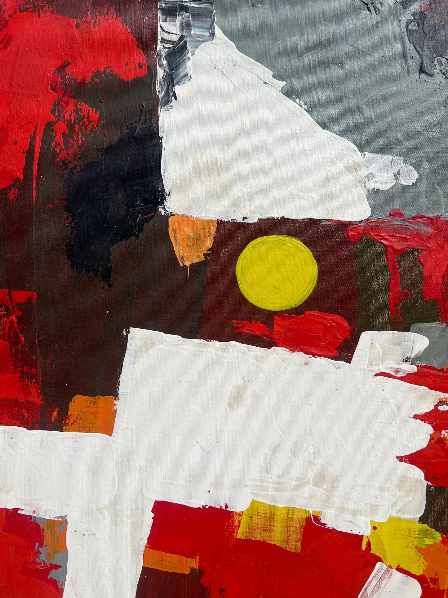 Frisman Vintage A Colorful Abstract Oil on Canvas by Lee Reynolds For Vanguard Studios