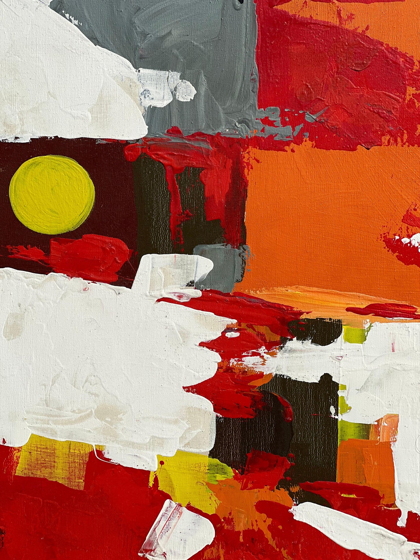 Frisman Vintage A Colorful Abstract Oil on Canvas by Lee Reynolds For Vanguard Studios