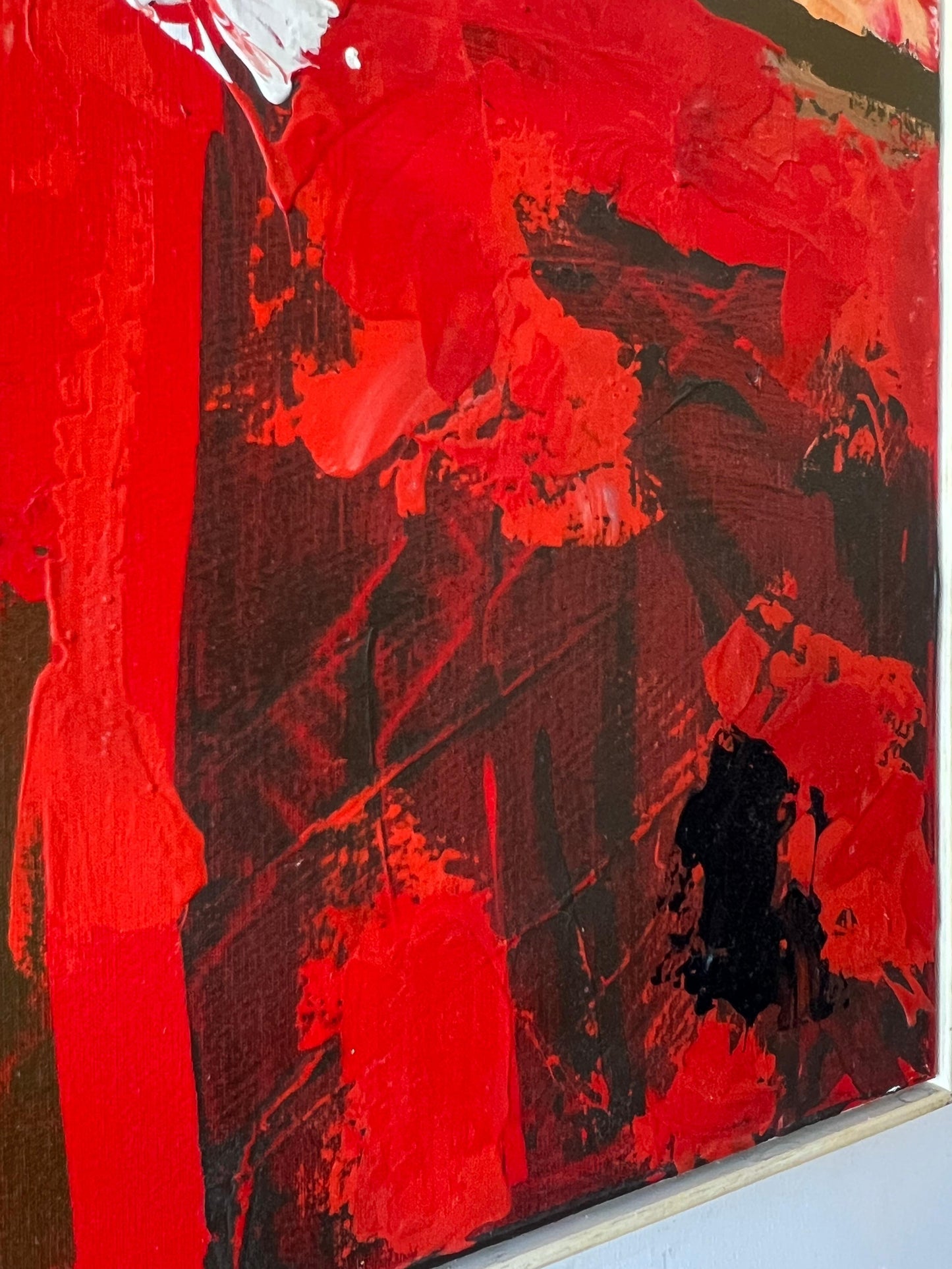 Frisman Vintage A Colorful Abstract Oil on Canvas by Lee Reynolds For Vanguard Studios