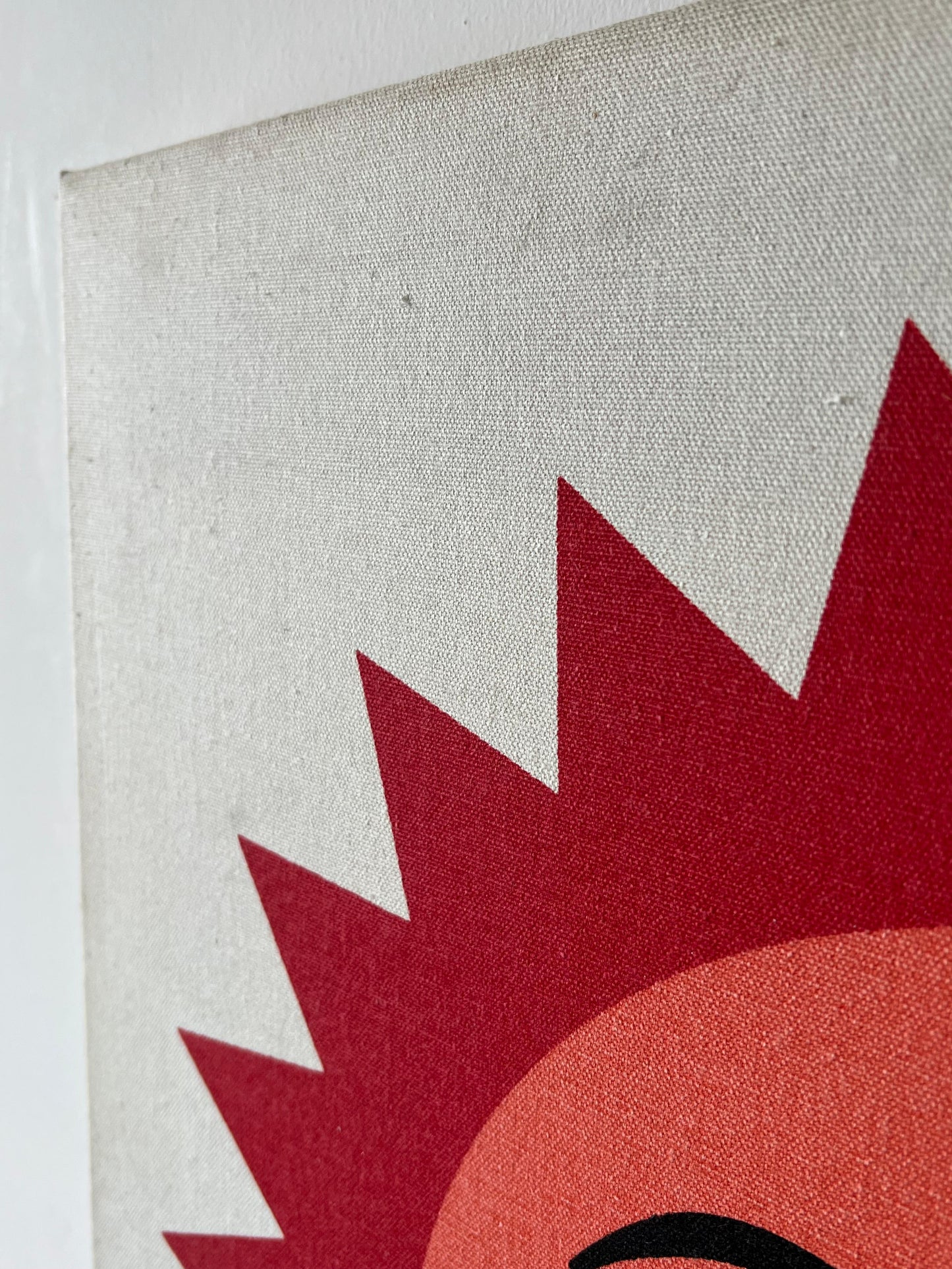 Frisman Vintage A Vintage Alexander Girard Sun Screenprint On Canvas ca' 1970's