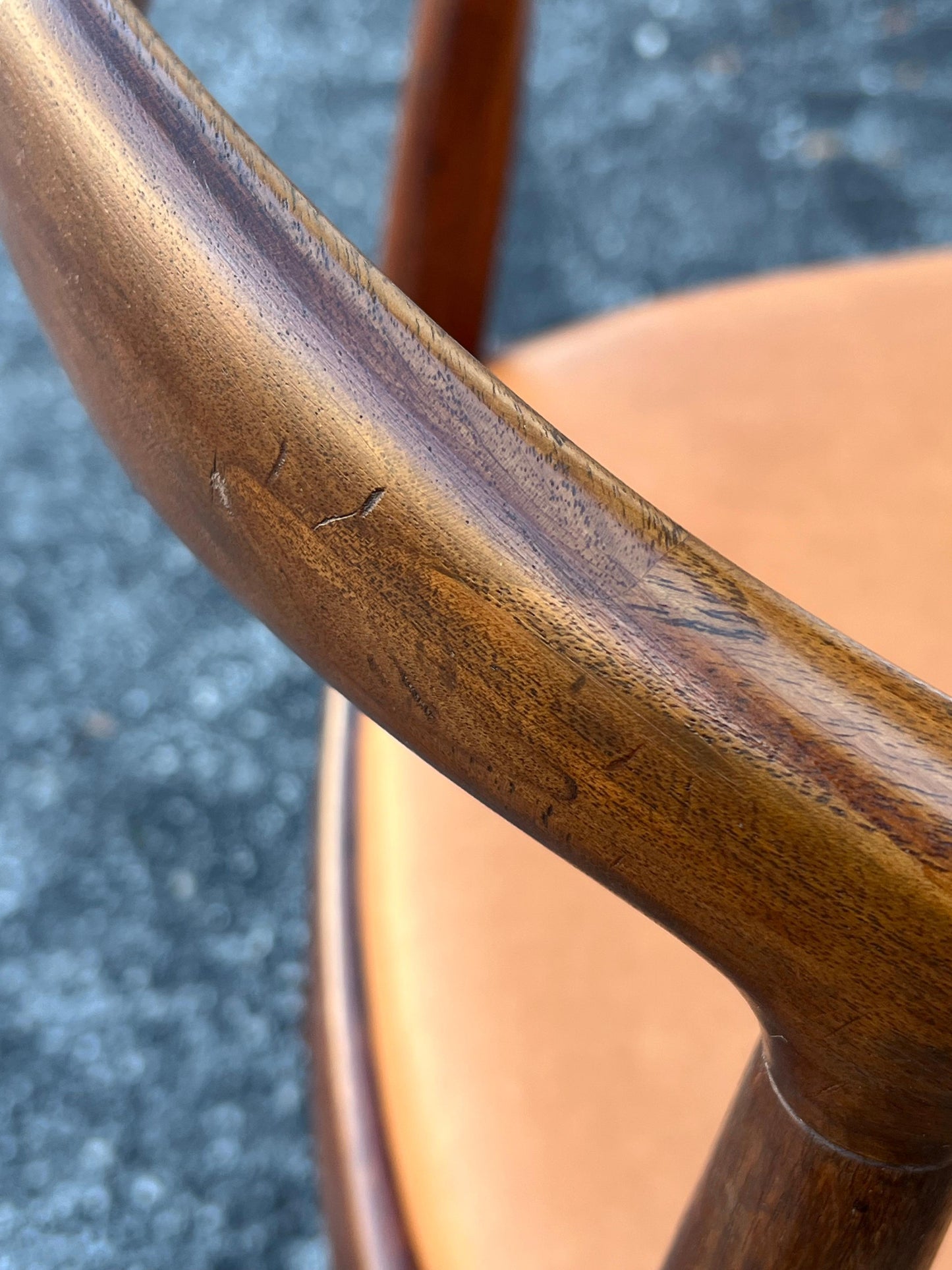 Frisman Vintage Vintage Hans Wegner "The" Chair Johannes Hansen Teak Danish Patina