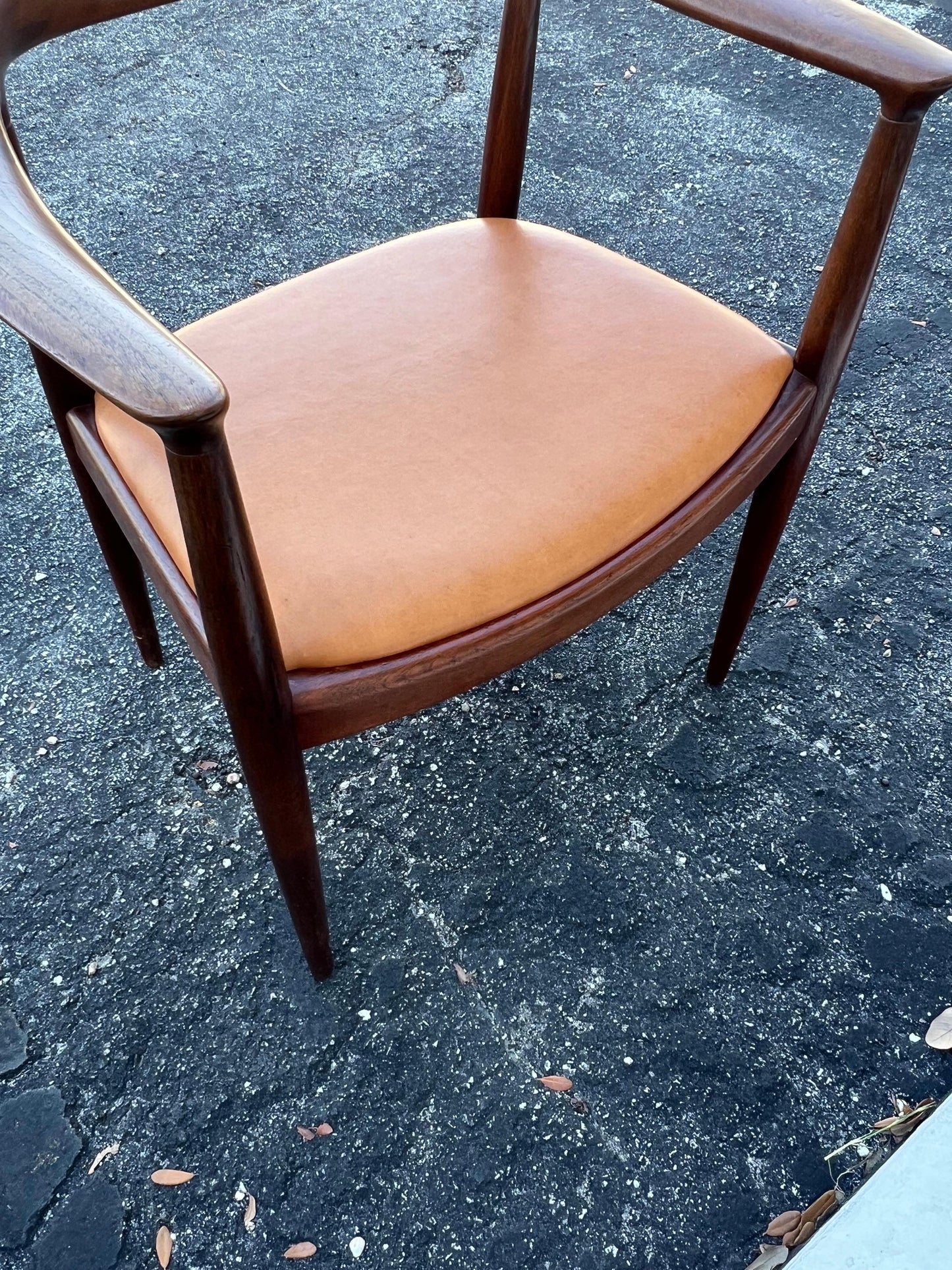 Frisman Vintage Vintage Hans Wegner "The" Chair Johannes Hansen Teak Danish Patina