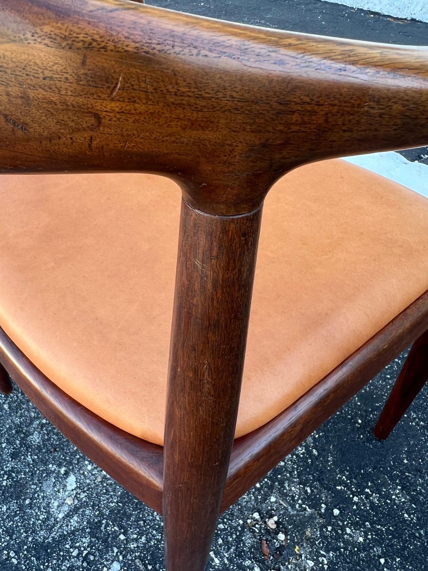 Frisman Vintage Vintage Hans Wegner "The" Chair Johannes Hansen Teak Danish Patina