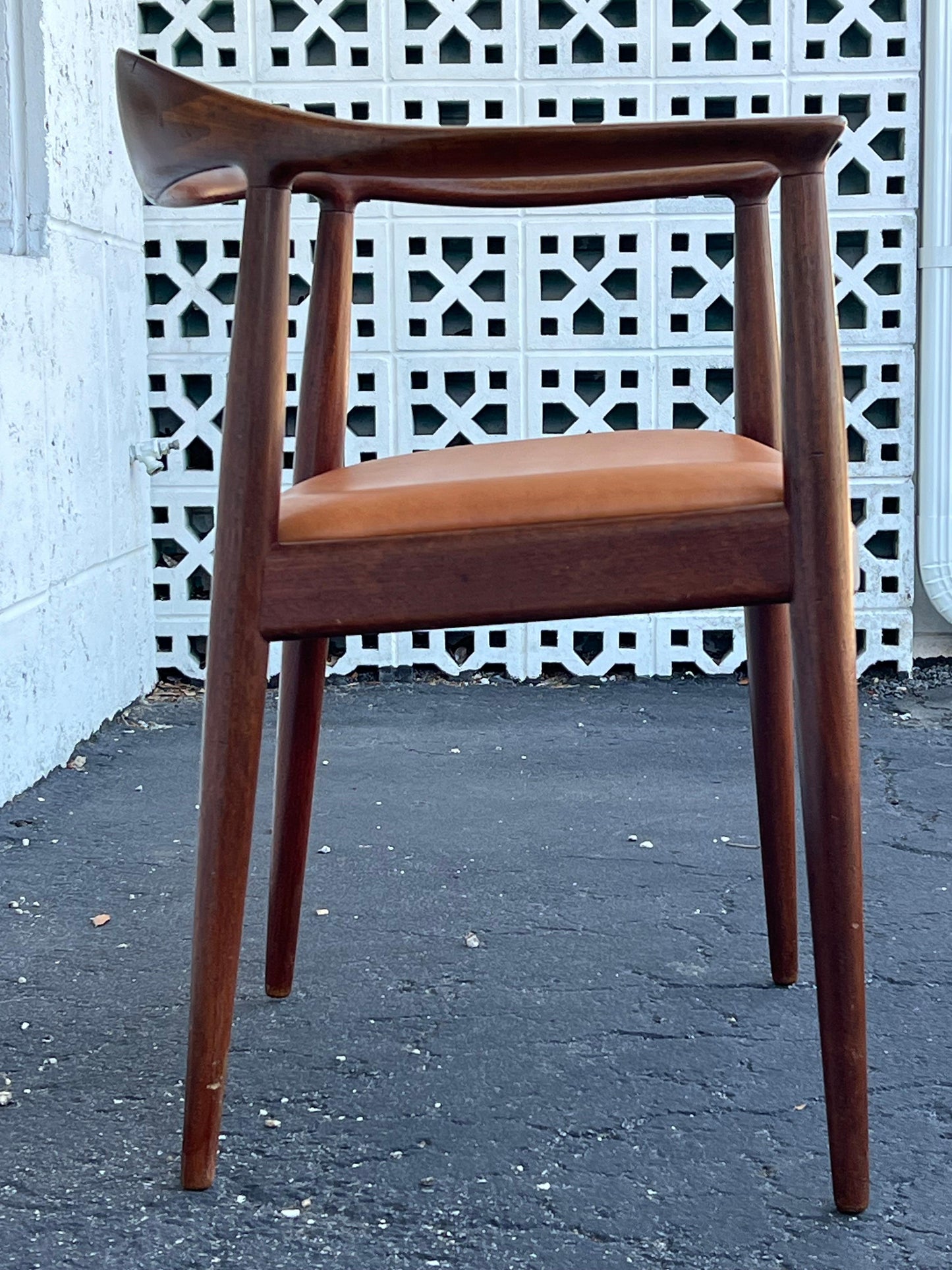 Frisman Vintage Vintage Hans Wegner "The" Chair Johannes Hansen Teak Danish Patina