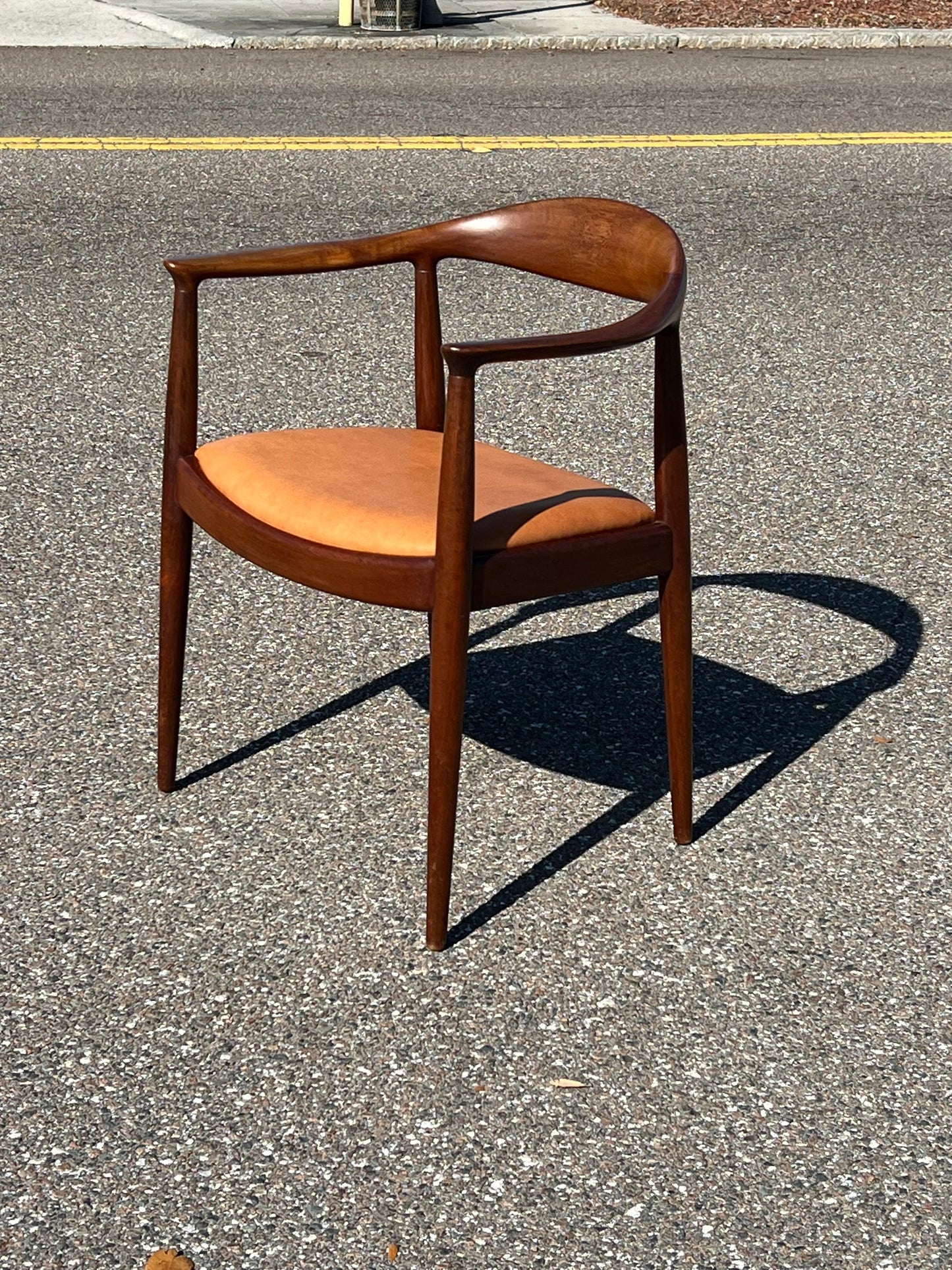 Frisman Vintage Vintage Hans Wegner "The" Chair Johannes Hansen Teak Danish Patina