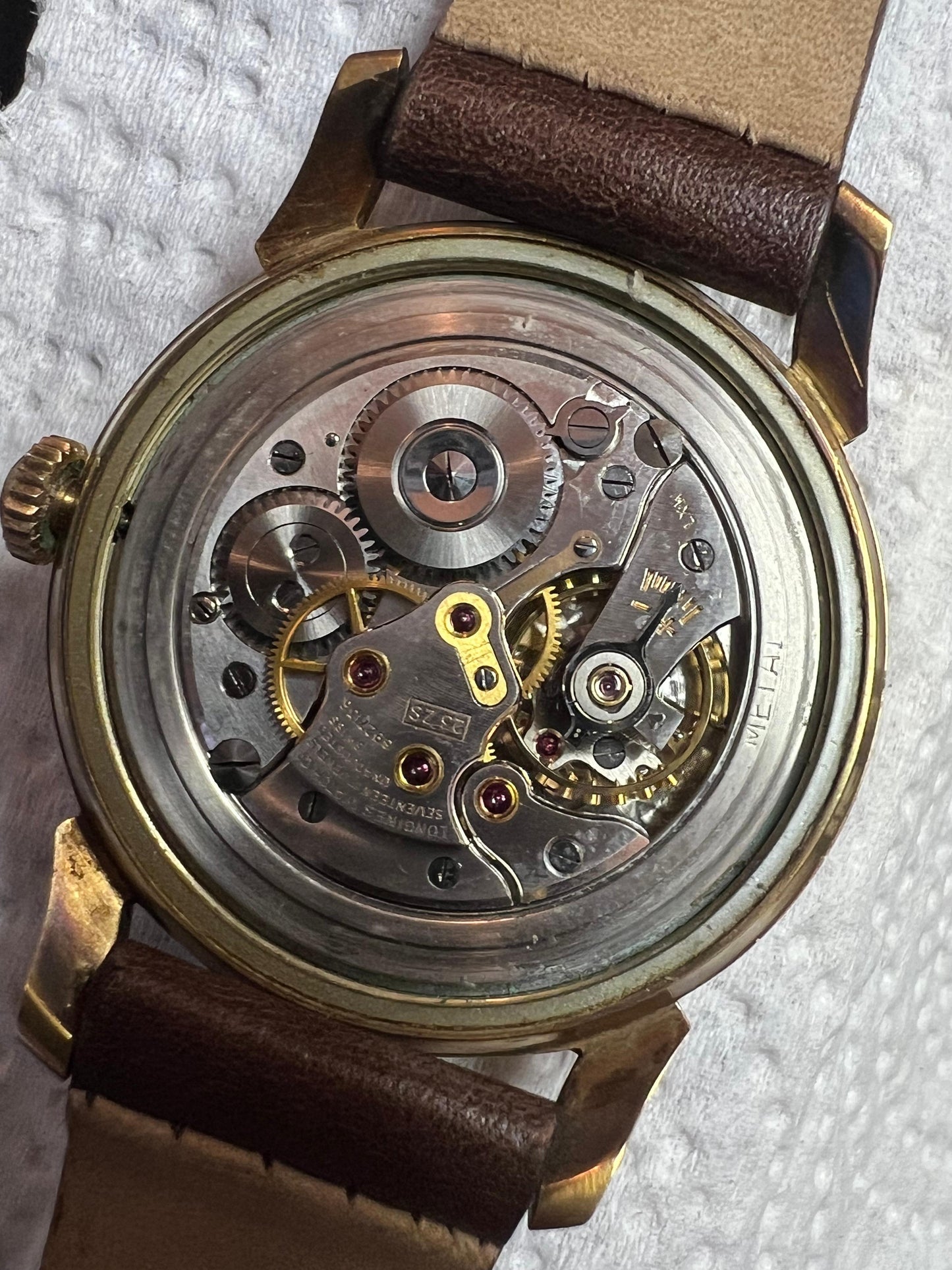 Frisman Vintage Longines 14k Gold Watch Tropical Patina Ca' 1953