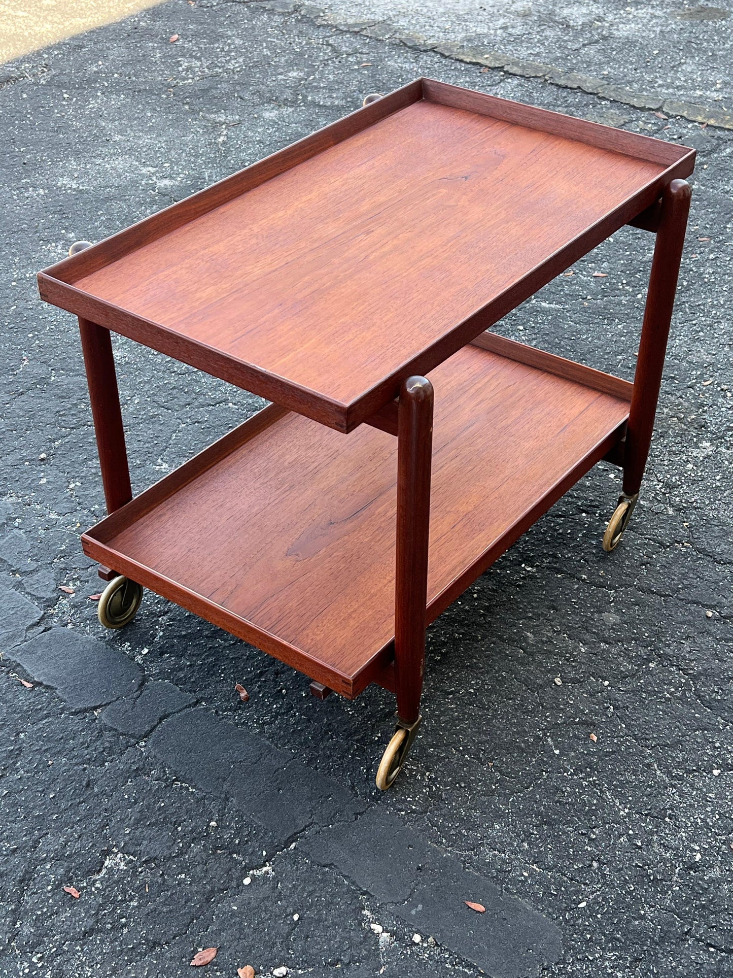 Frisman Vintage A Classic Poul Hundevad Bar Cart In Teak With Great Patina Ca' 1960's
