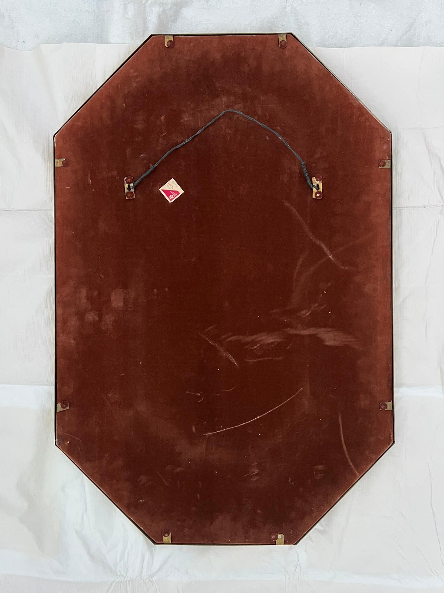 Frisman Vintage A Polished Brass Octagonal Segmented Mirror Ca' 1970's Mid Century