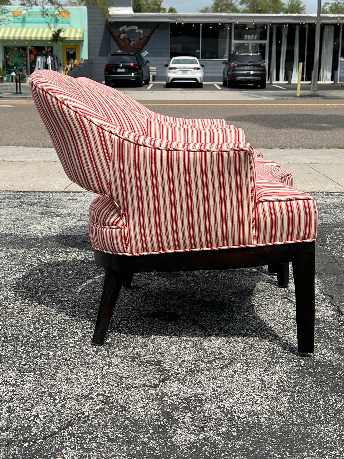 Frisman Vintage A Pair of Elegant Open Back Lounge Chairs By Erwin Lambeth Ca' 1960's