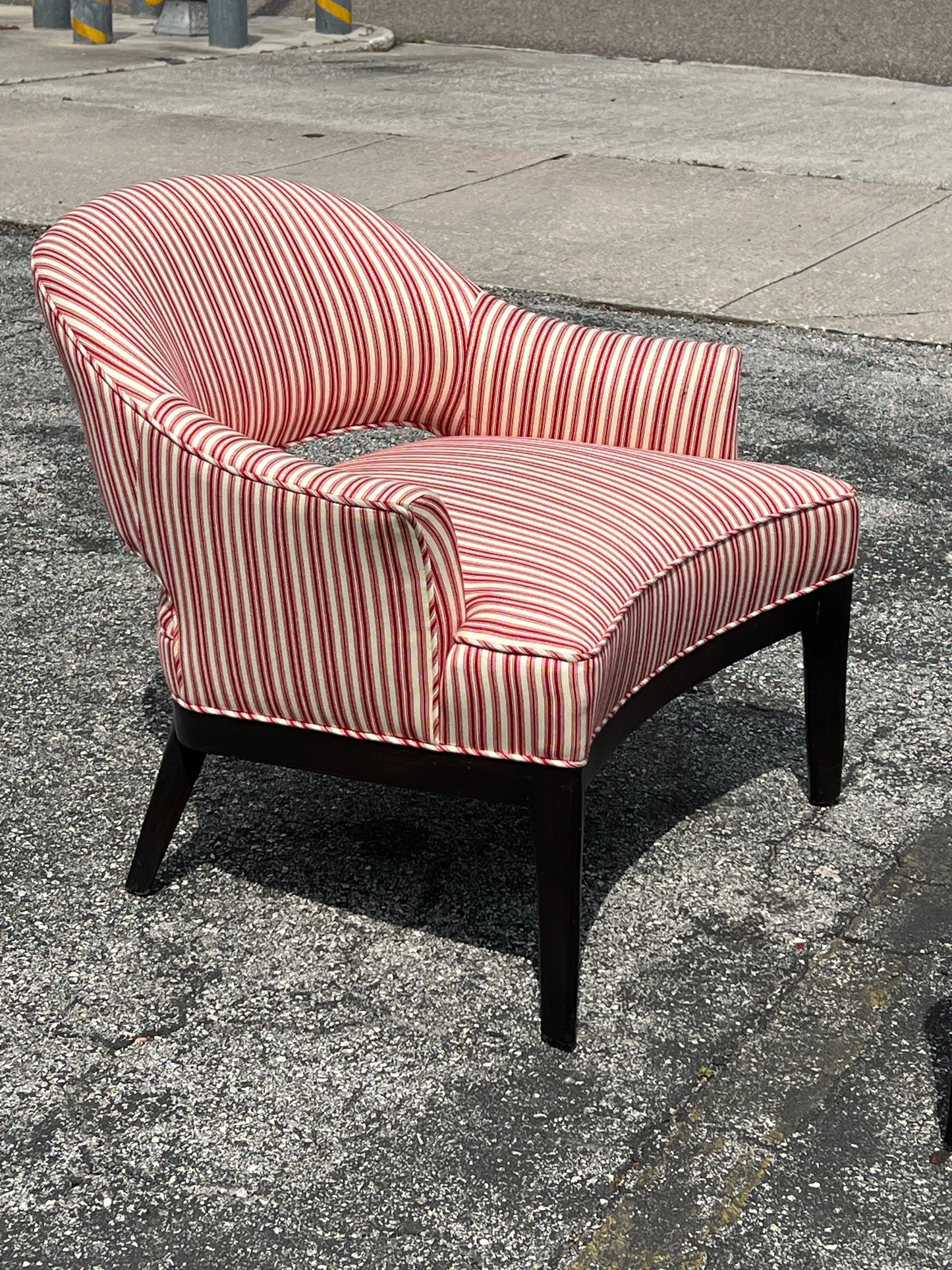Frisman Vintage A Pair of Elegant Open Back Lounge Chairs By Erwin Lambeth Ca' 1960's