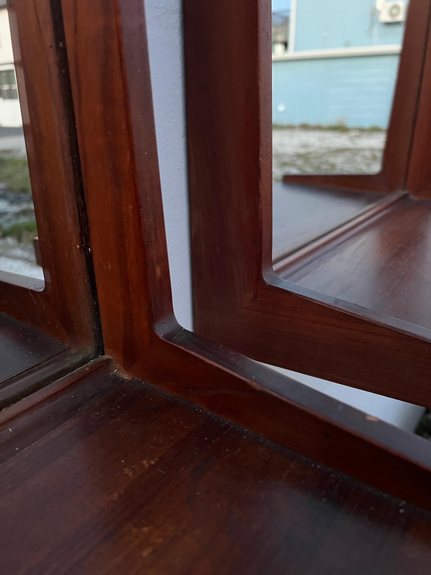 Frisman Vintage A Pair Of Teak Danish Mirrors With Shelves Aksel Kjersgaard 1960's
