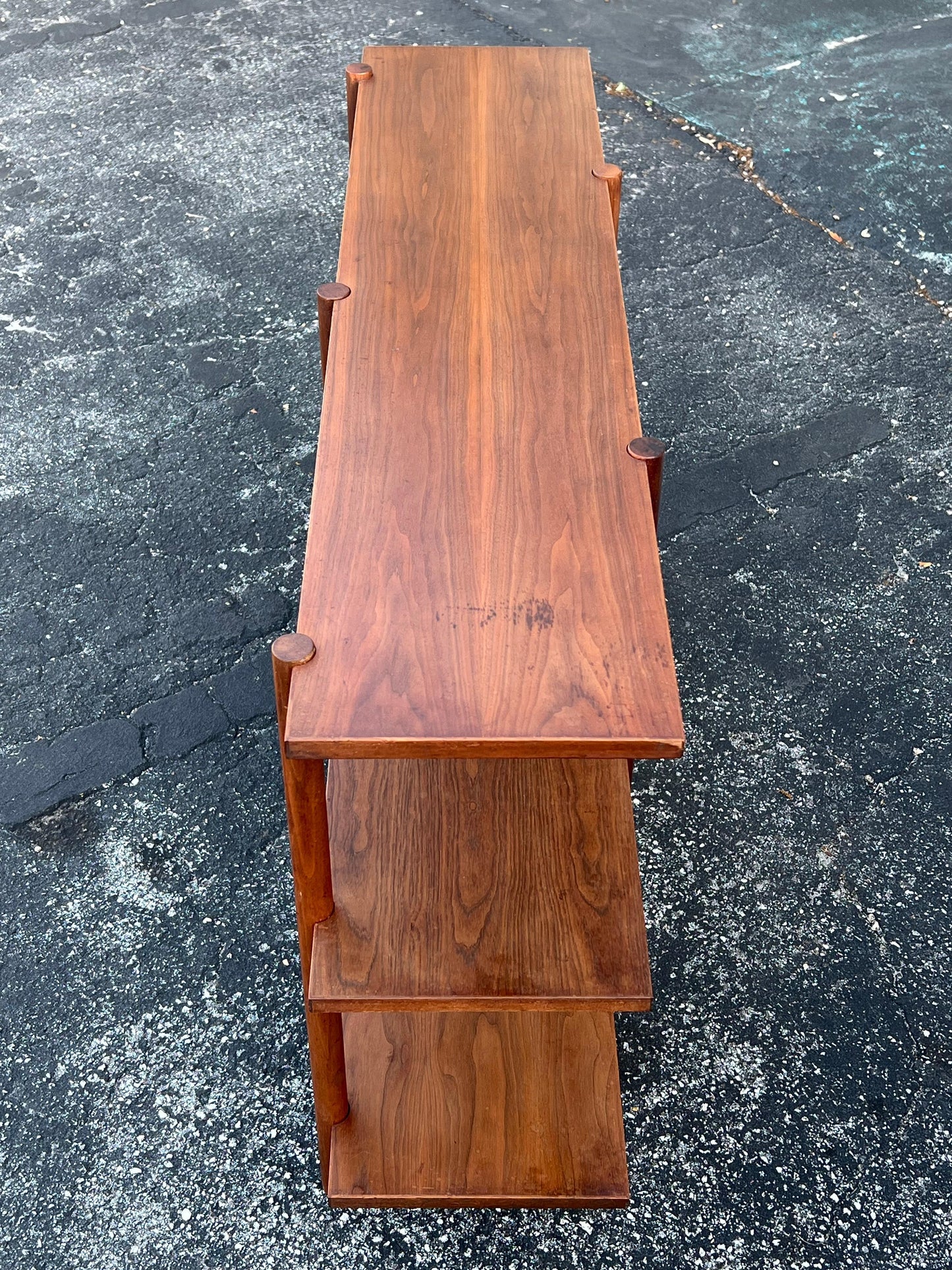 Frisman Vintage Milo Baughman For Glenn Of California Bookshelf Walnut Patina 1950's