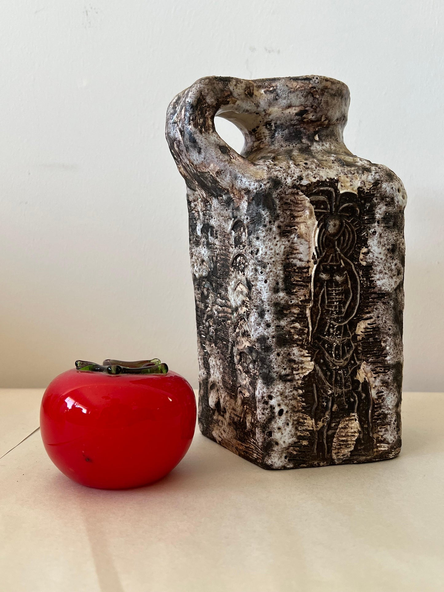 Frisman Vintage Ceramic Pitcher By Fernande Kohler Vallauris France 1950's
