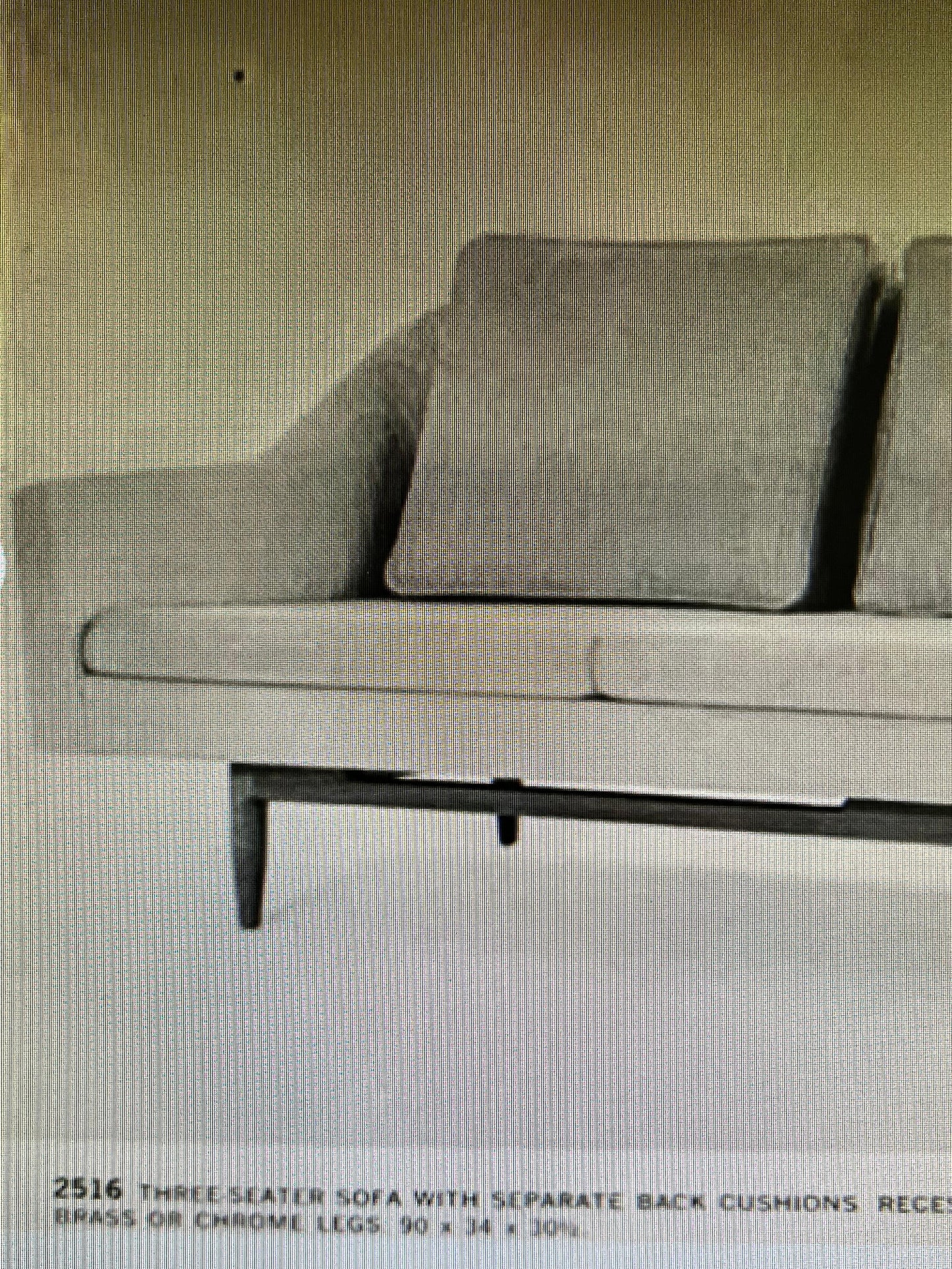 Frisman Vintage Classic Jens Risom Three Seat Sofa Ca' 1960's