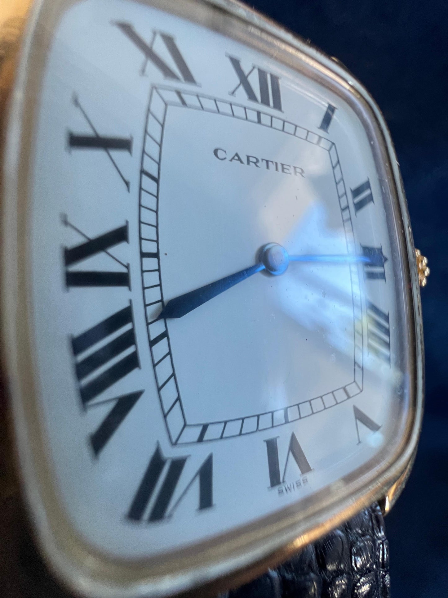 Frisman Vintage Cartier Gondole Jumbo Watch 18K Gold Full Set 1979