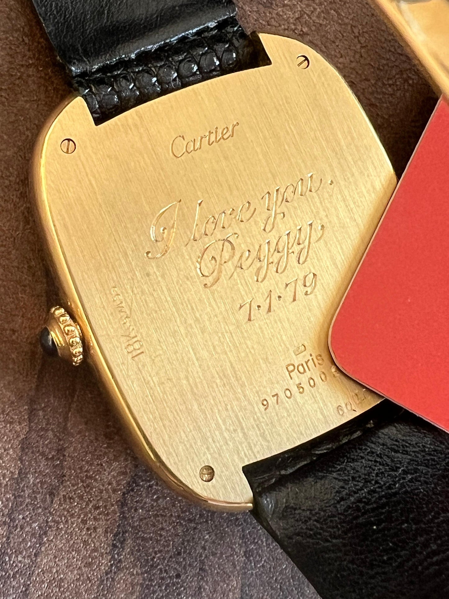 Frisman Vintage Cartier Gondole Jumbo Watch 18K Gold Full Set 1979