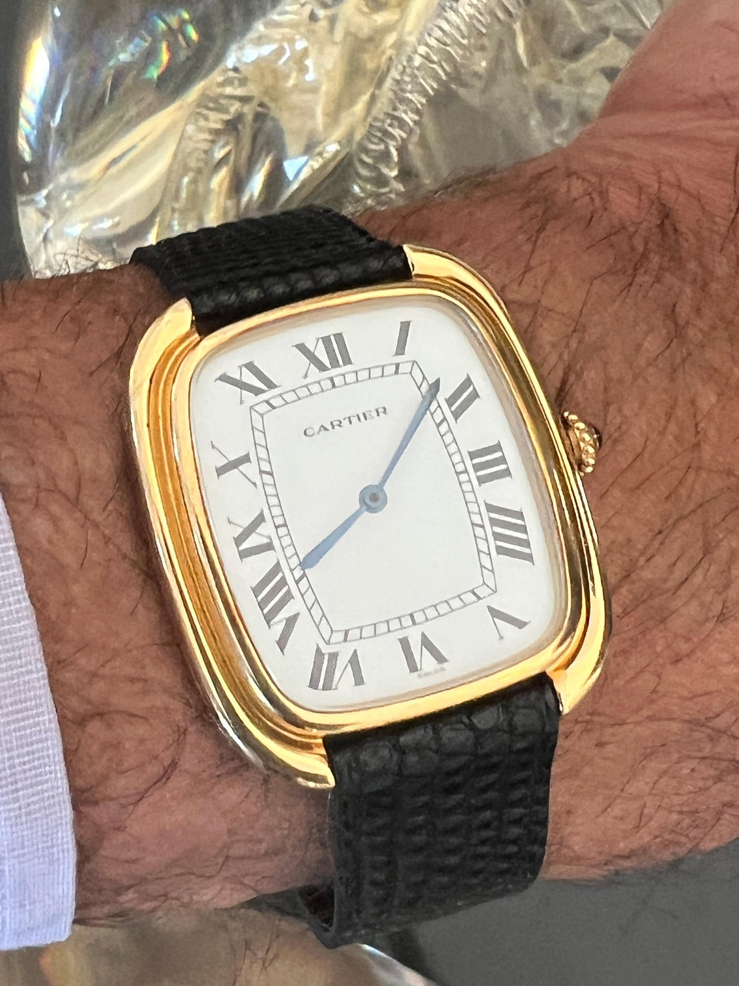 Frisman Vintage Cartier Gondole Jumbo Watch 18K Gold Full Set 1979