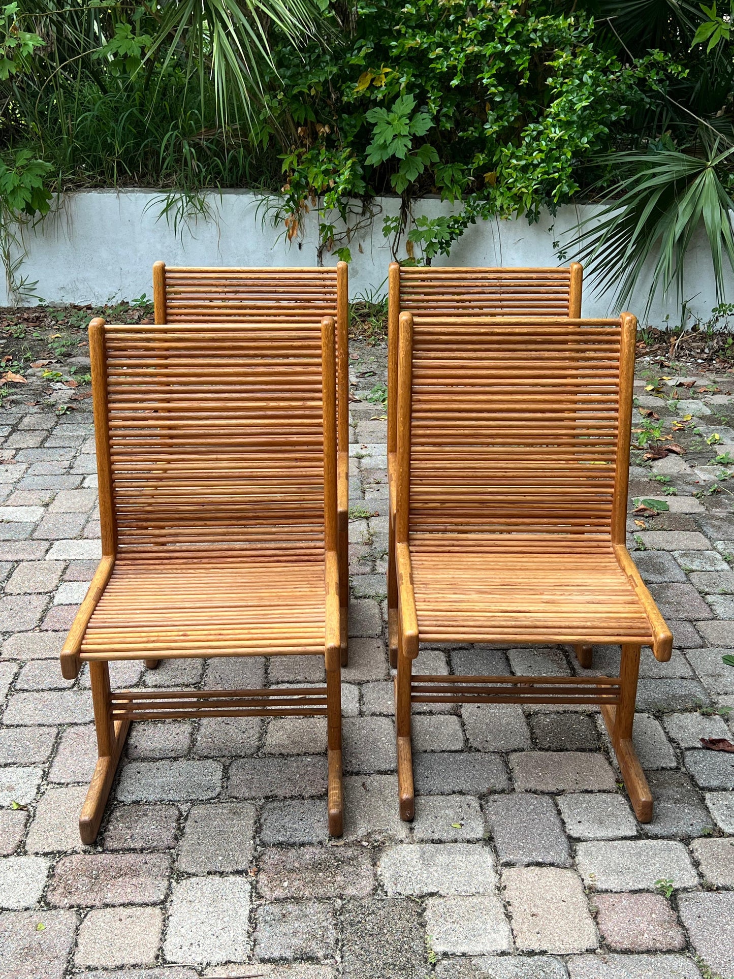 Frisman Vintage A Set of Four Original Signed Spindle Chairs By Stephen Hynson 1984