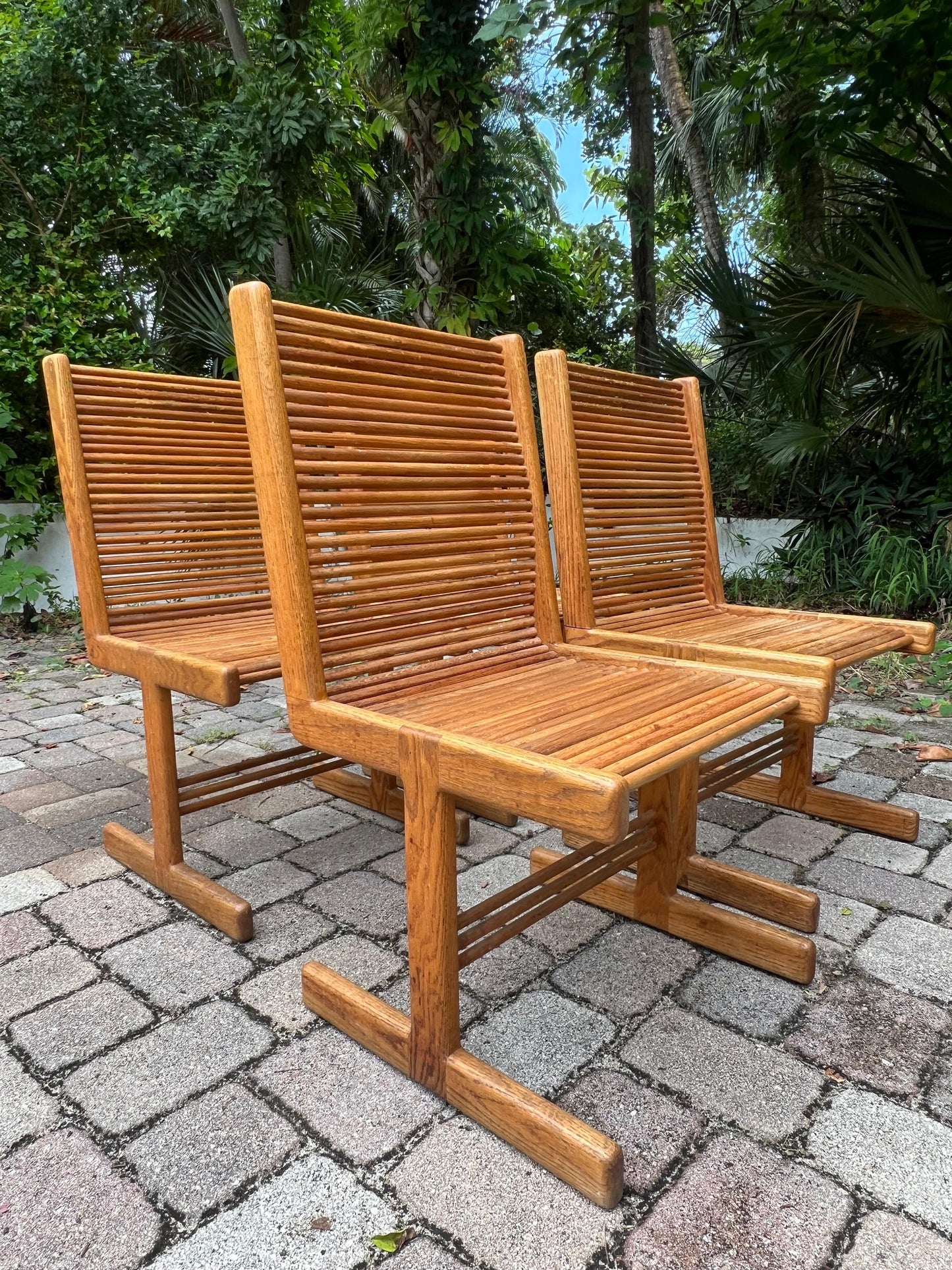 Frisman Vintage A Set of Four Original Signed Spindle Chairs By Stephen Hynson 1984