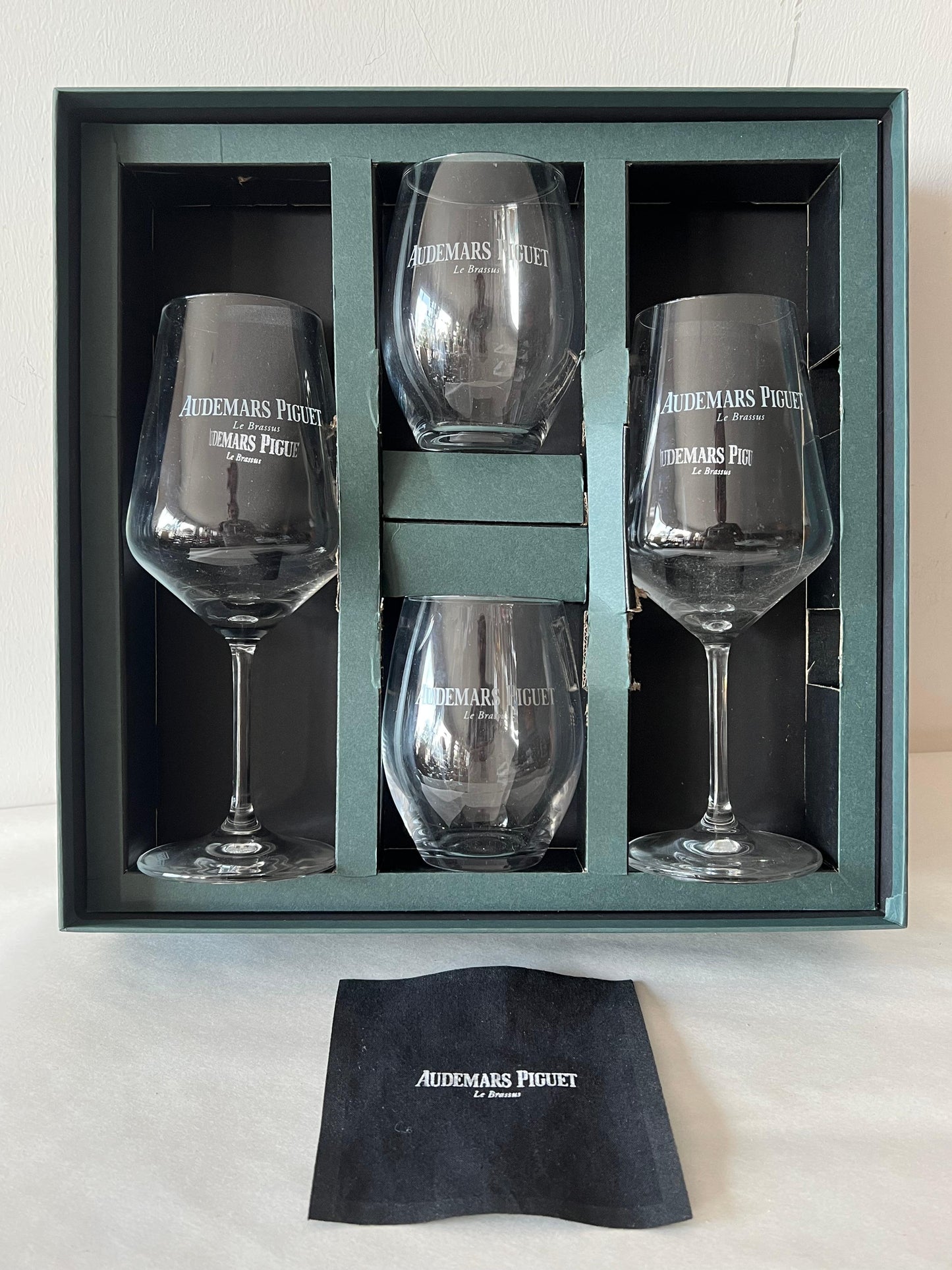 Frisman Vintage Audemars Piguet Unused Crystal Wine Glasses VIP Promotional