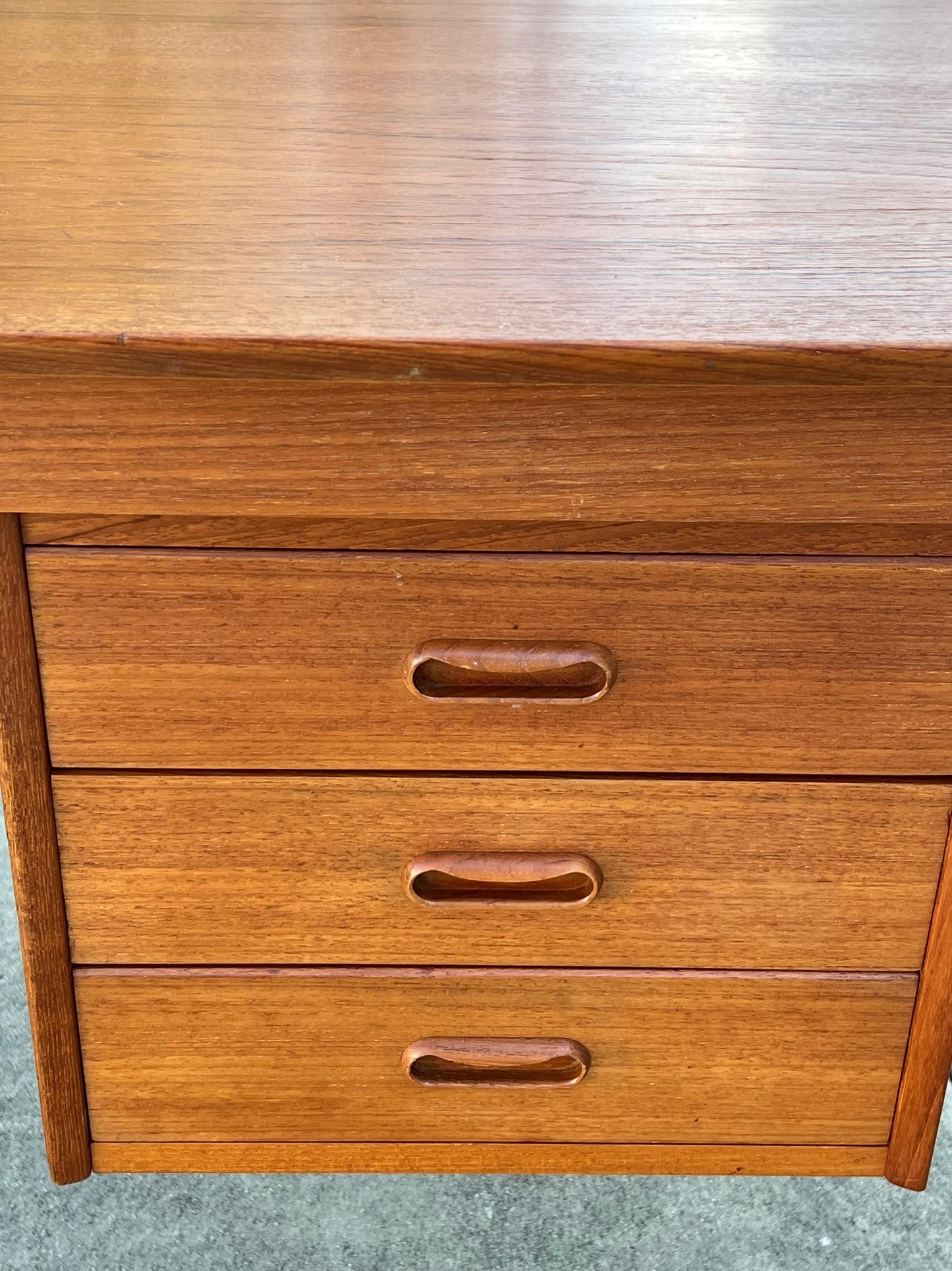 Frisman Vintage Arne Vodder Drop Leaf Desk Denmark Teak Sliding Drawers 1960's MCM