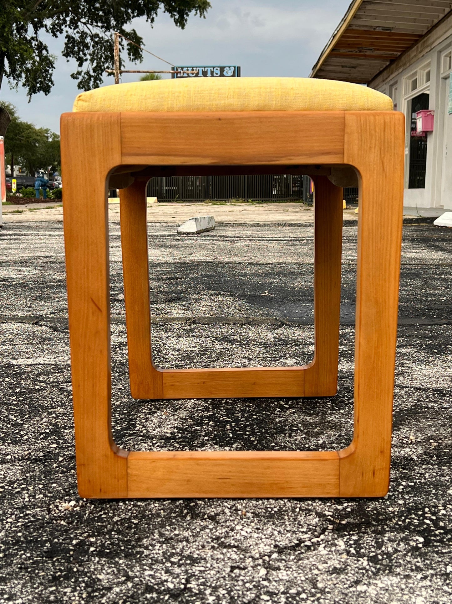 Frisman Vintage Edward Wormley For Drexel Precedent Bench With Upholstered Seat ca' 1950's