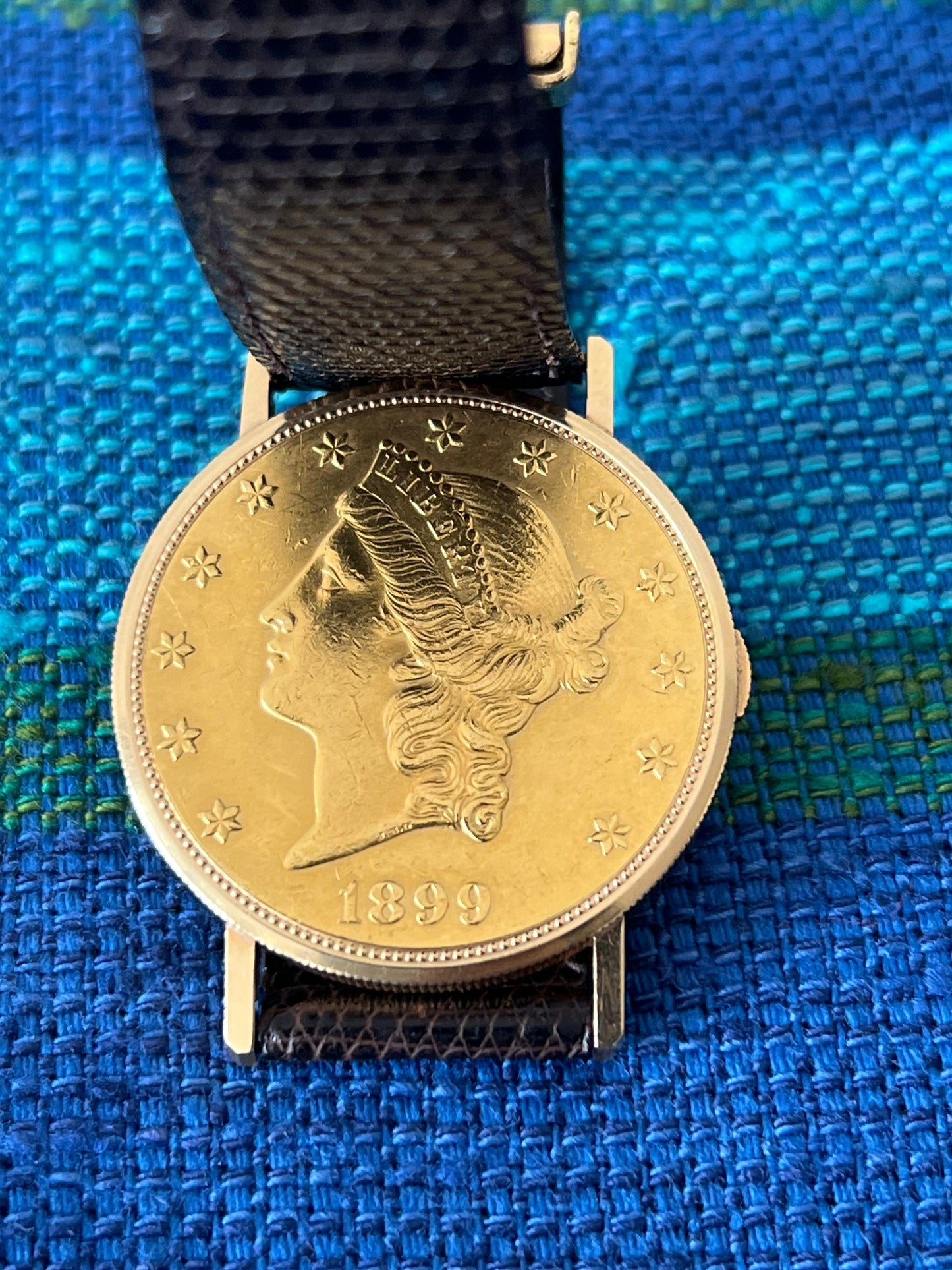 Frisman Vintage Bueche Girod $20 Gold Coin Watch ca' 1980
