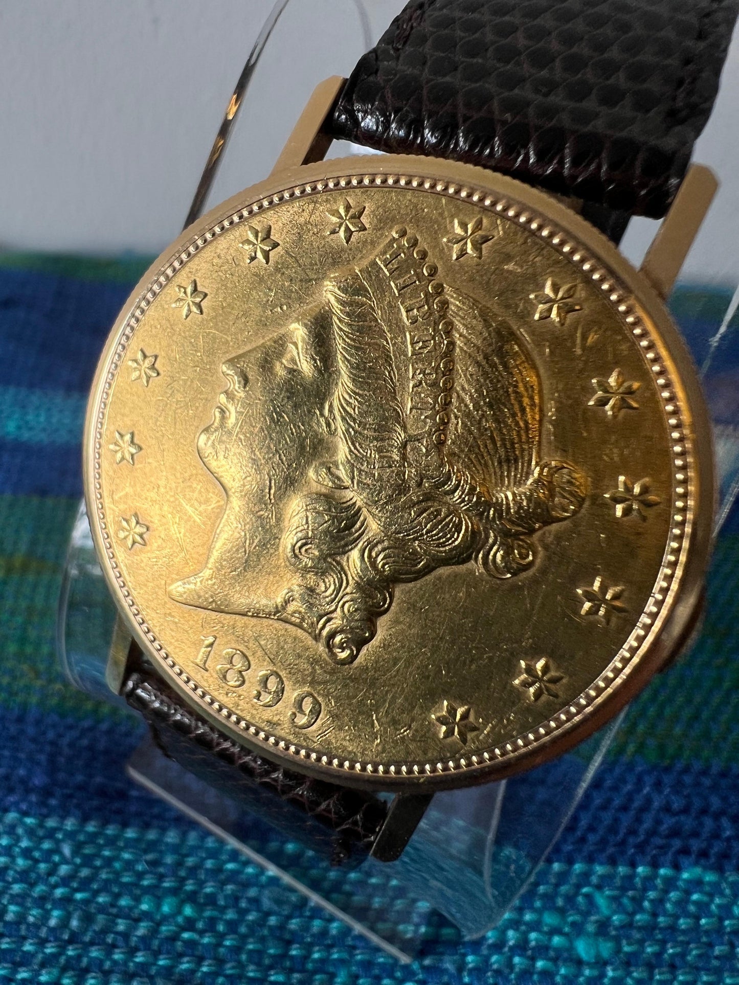 Frisman Vintage Bueche Girod $20 Gold Coin Watch ca' 1980