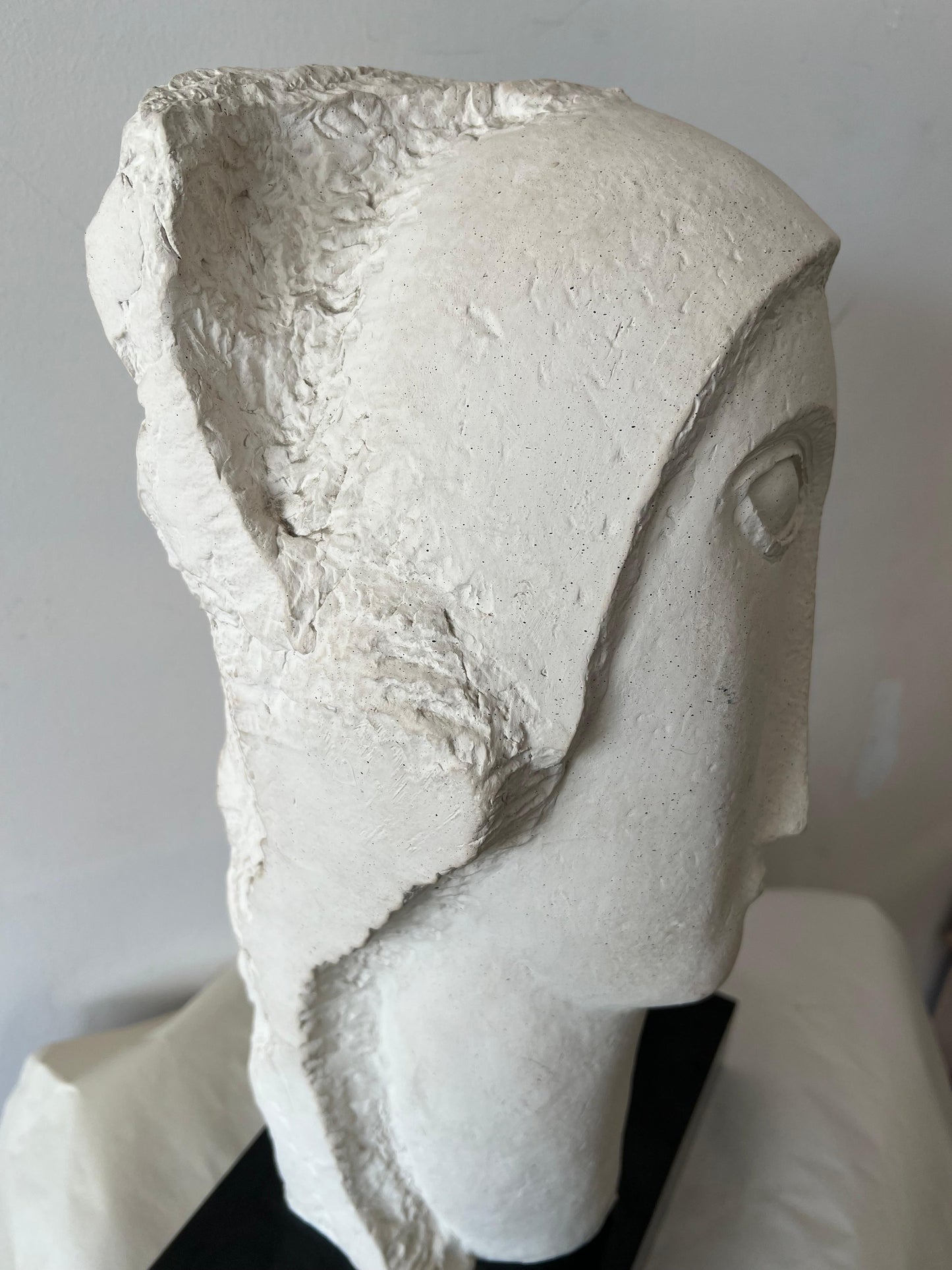 Frisman Vintage 80's Modigliani insp David Fisher Woman Head Bust Tete Sculpture Austin Prods