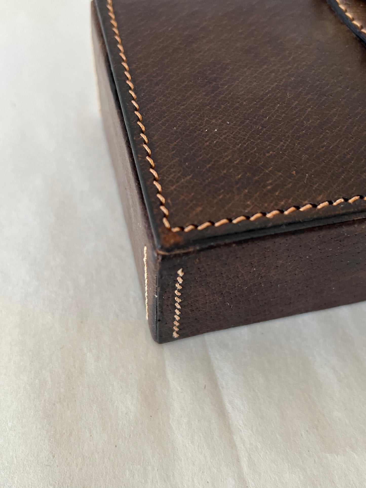 Frisman Vintage A Leather Jewelry Box By Gucci Horsebit ca' 1980's