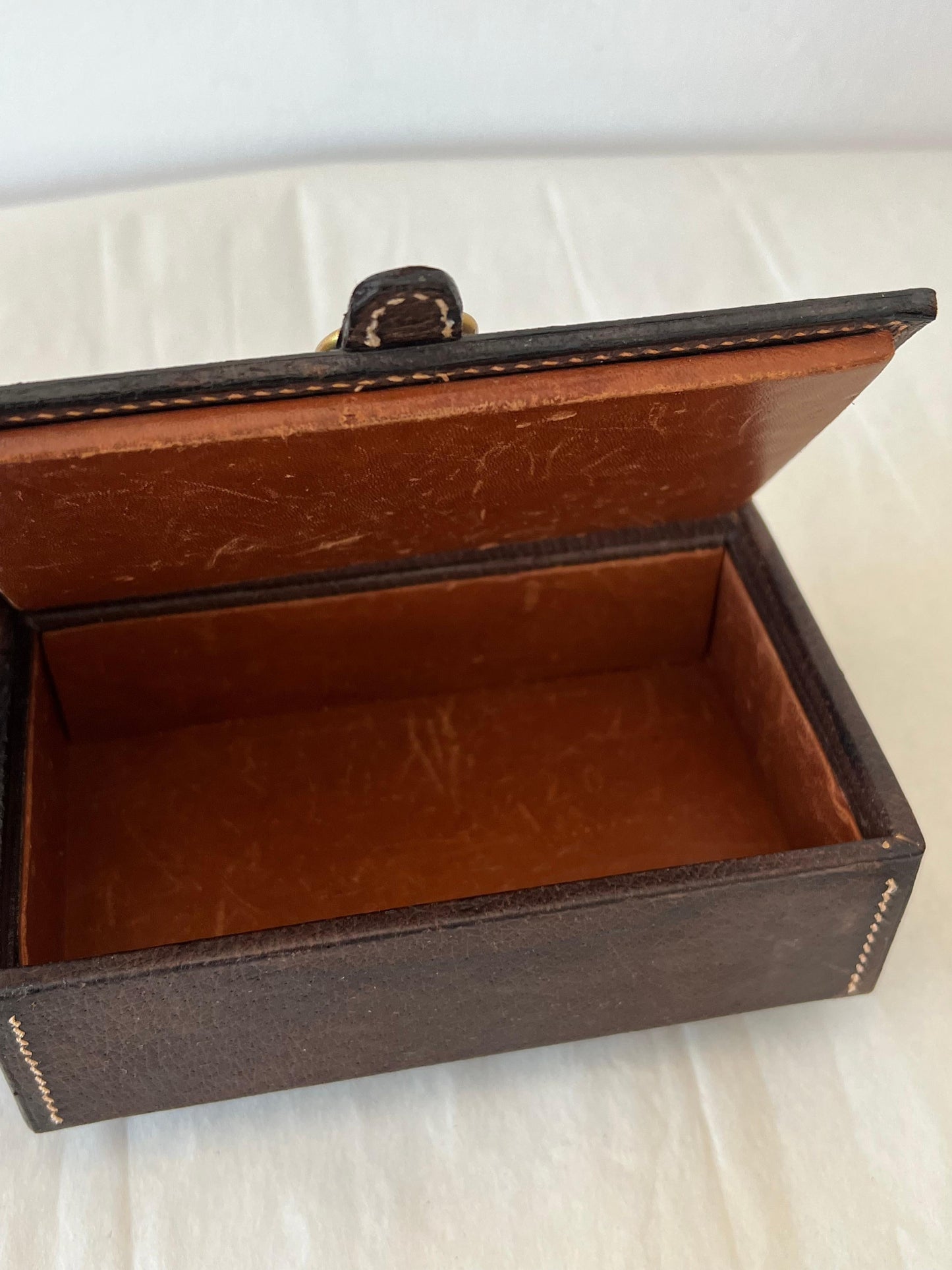 Frisman Vintage A Leather Jewelry Box By Gucci Horsebit ca' 1980's