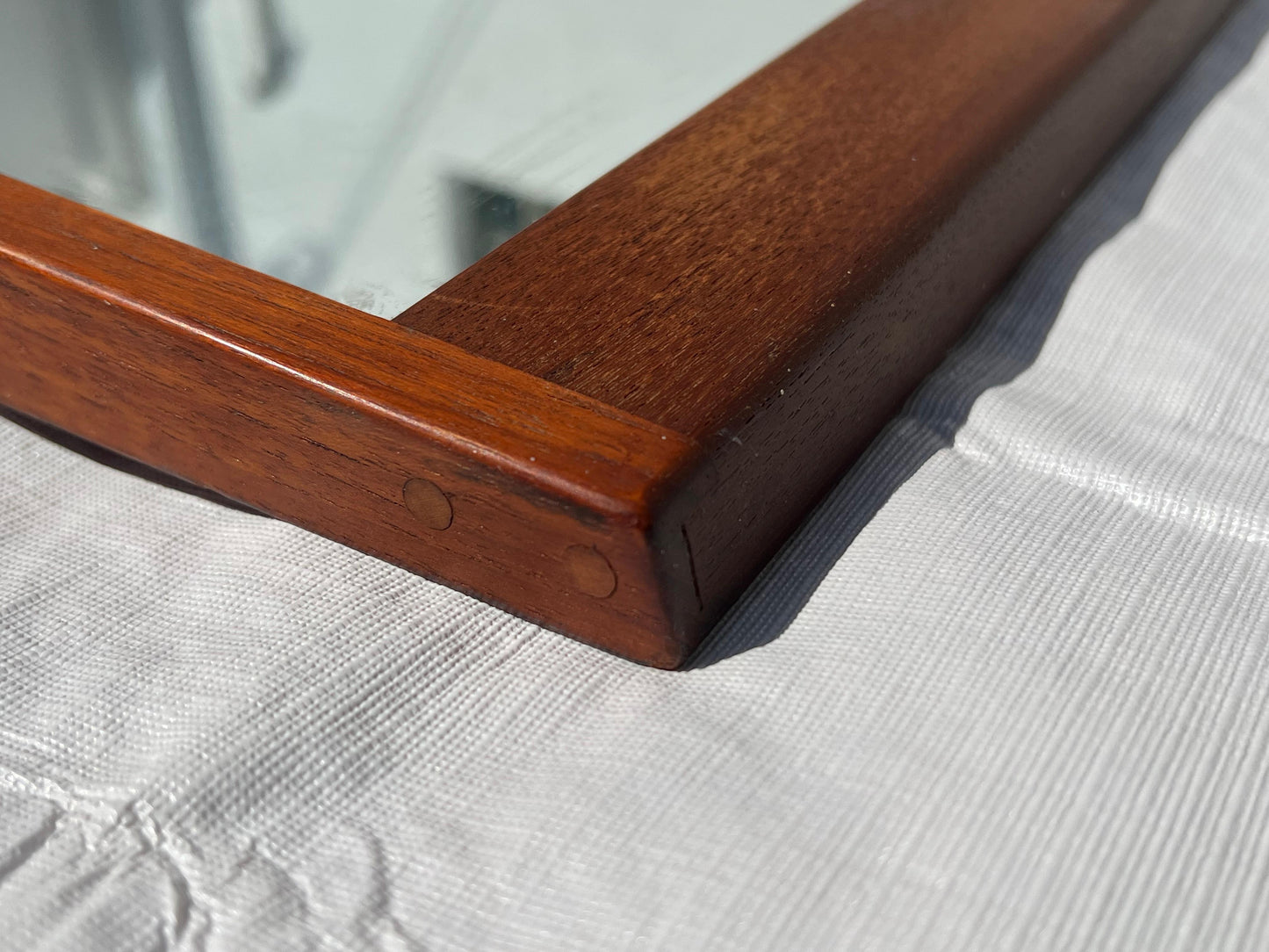Frisman Vintage A Pair Of Teak Danish Mirrors With Shelves Aksel Kjersgaard 1960's