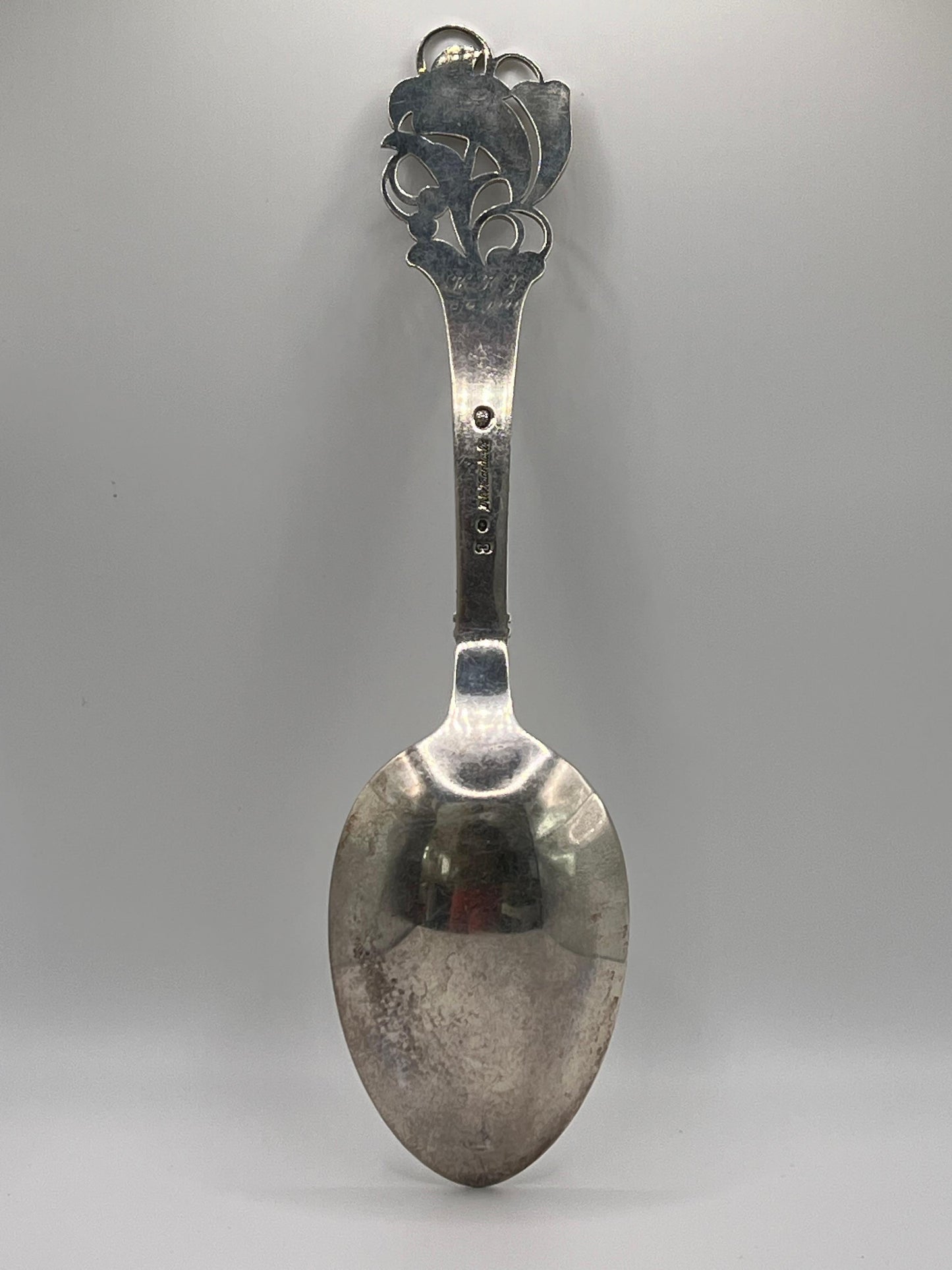 Frisman Vintage A Large Serving Spoon by Carl M. Cohr Horsens Solvvarefabrik Sterling Silver