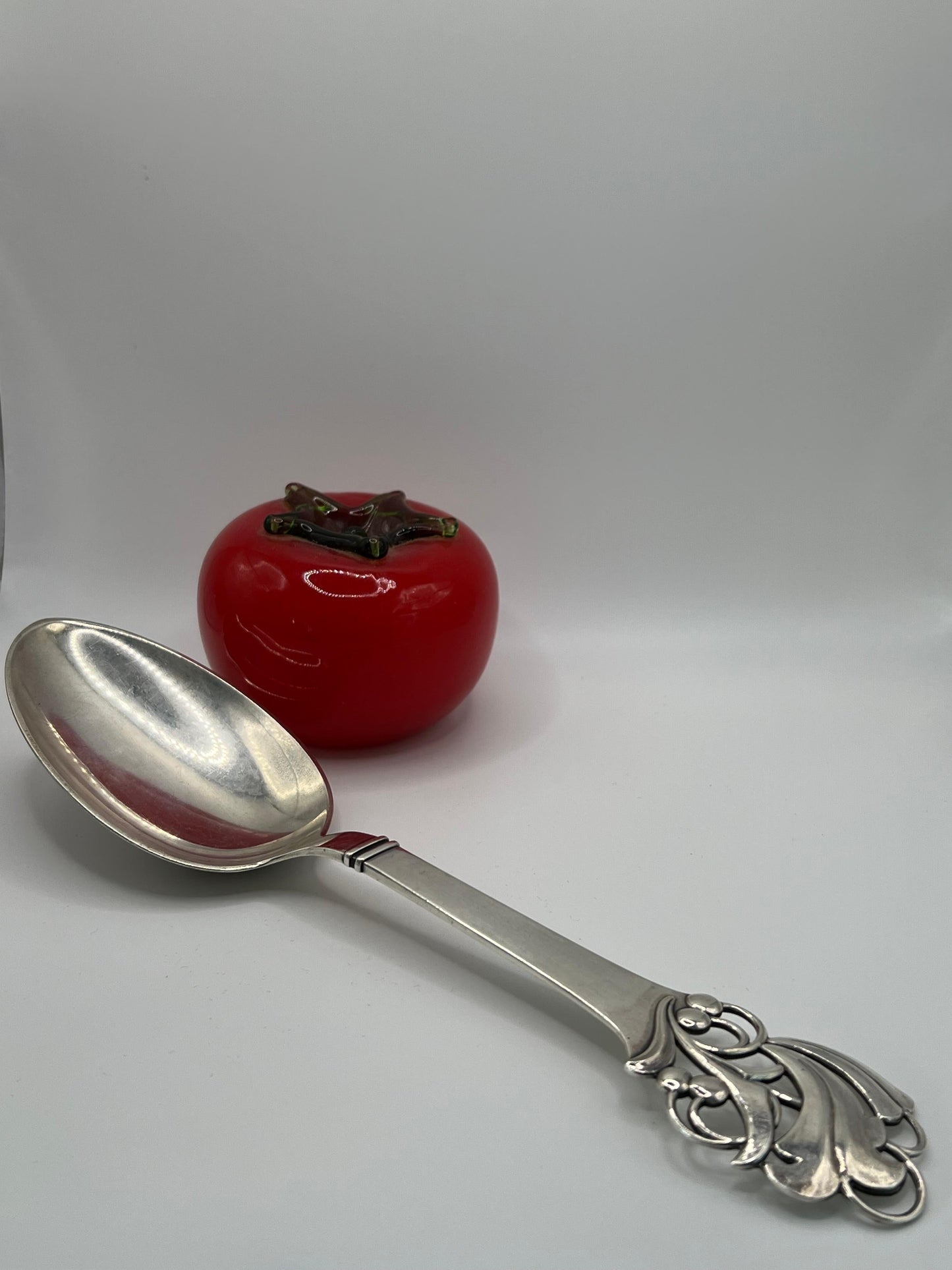 Frisman Vintage A Large Serving Spoon by Carl M. Cohr Horsens Solvvarefabrik Sterling Silver