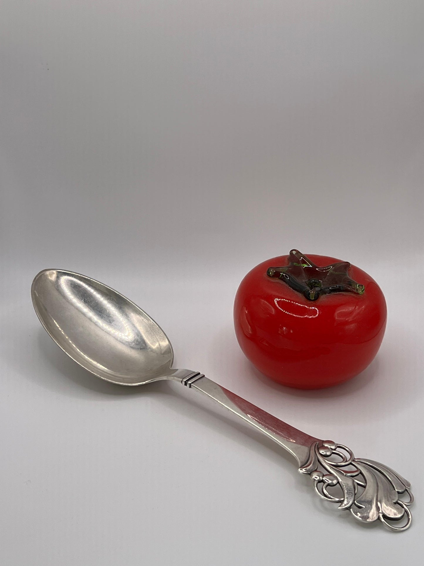 Frisman Vintage A Large Serving Spoon by Carl M. Cohr Horsens Solvvarefabrik Sterling Silver