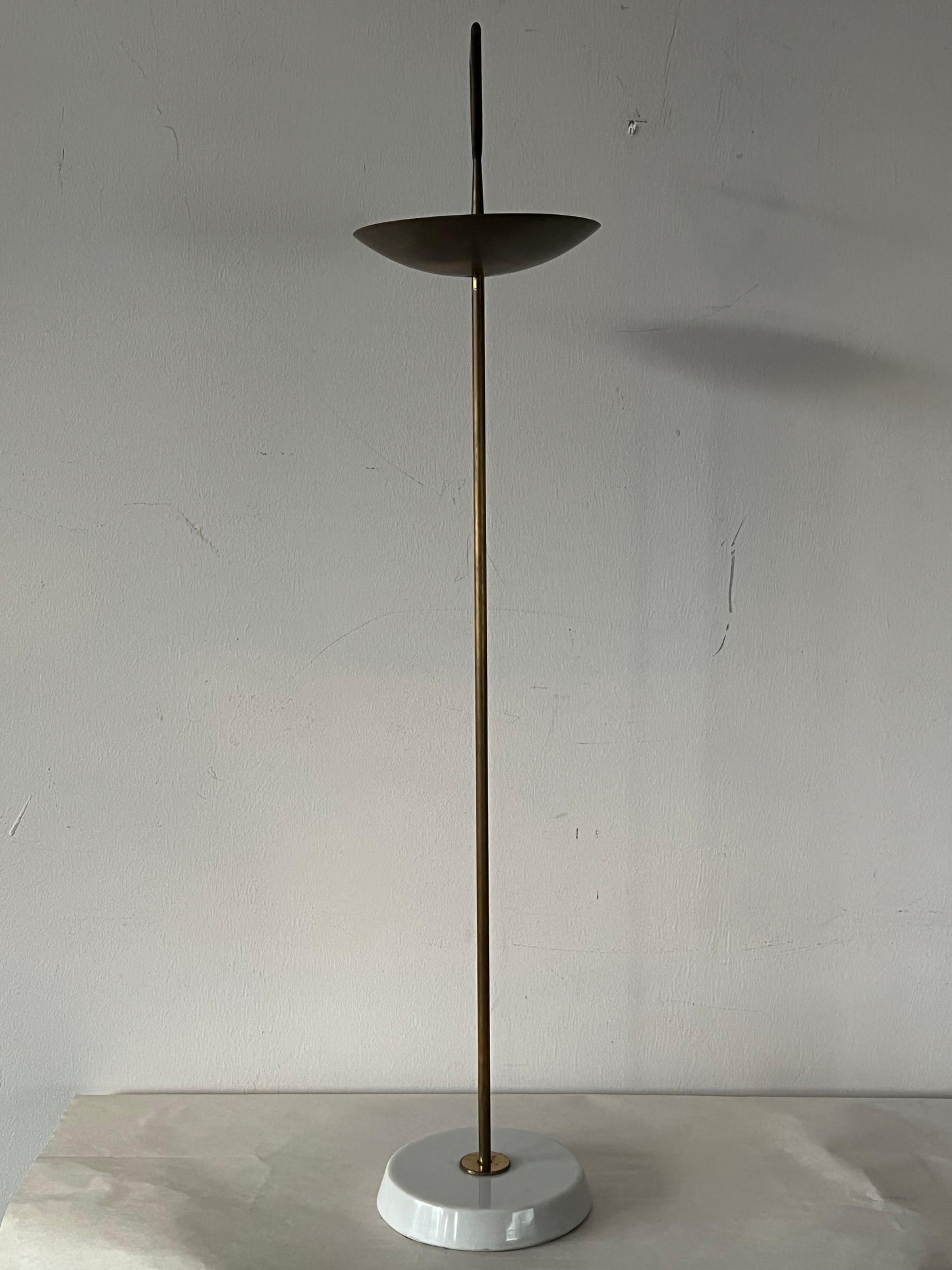Frisman Vintage An Elegant Italian Cigarette Table ca' 1950's Brass And Marble