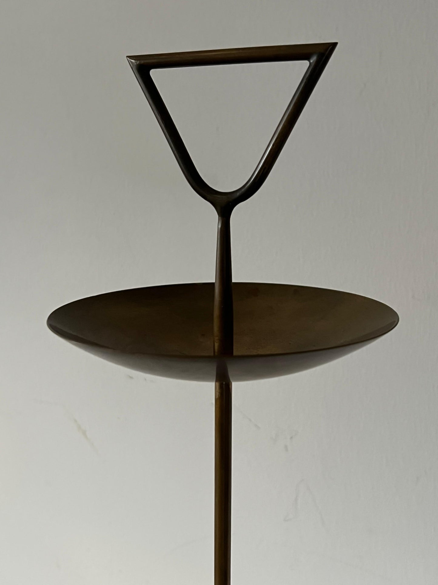 Frisman Vintage An Elegant Italian Cigarette Table ca' 1950's Brass And Marble