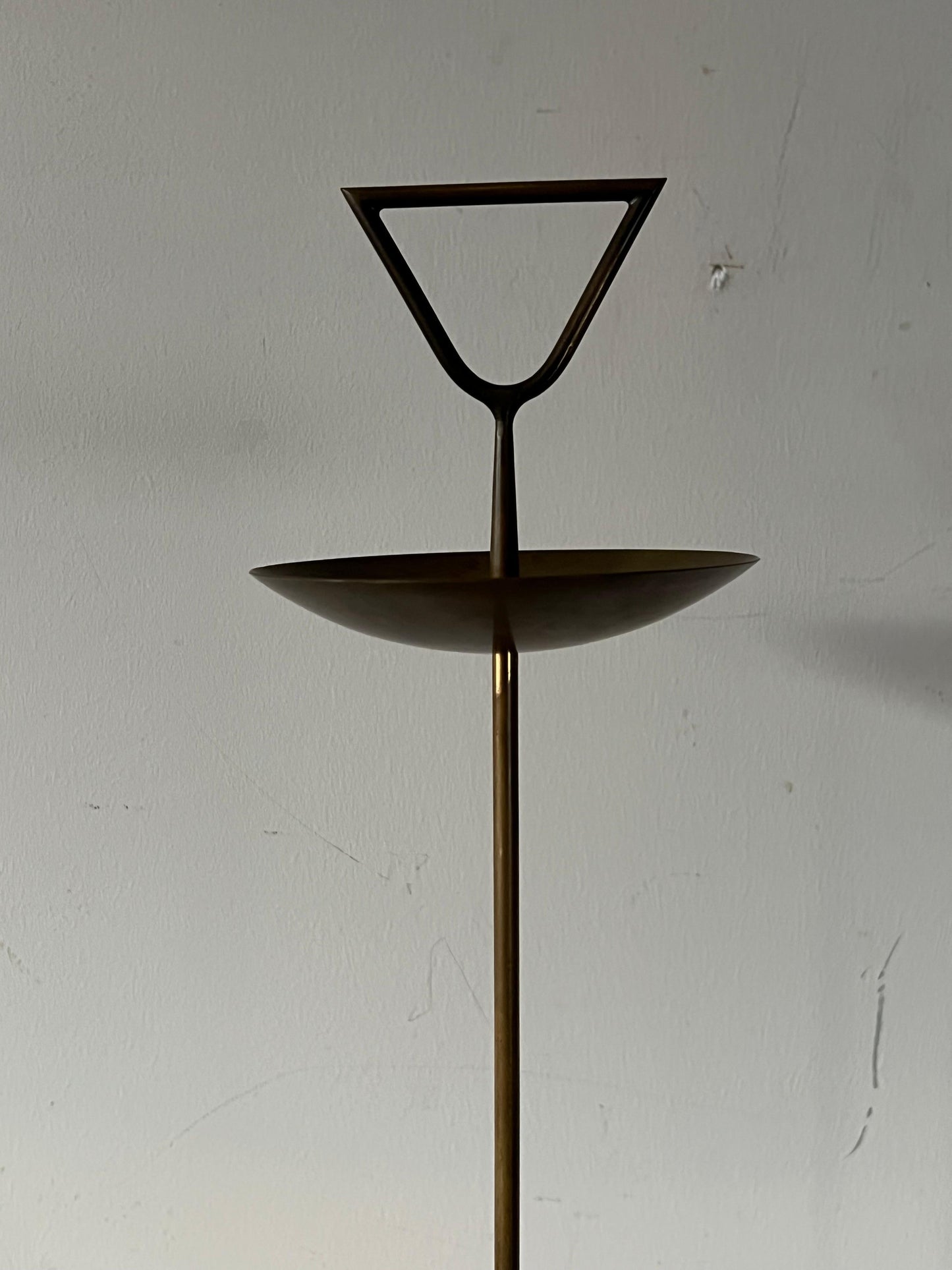 Frisman Vintage An Elegant Italian Cigarette Table ca' 1950's Brass And Marble