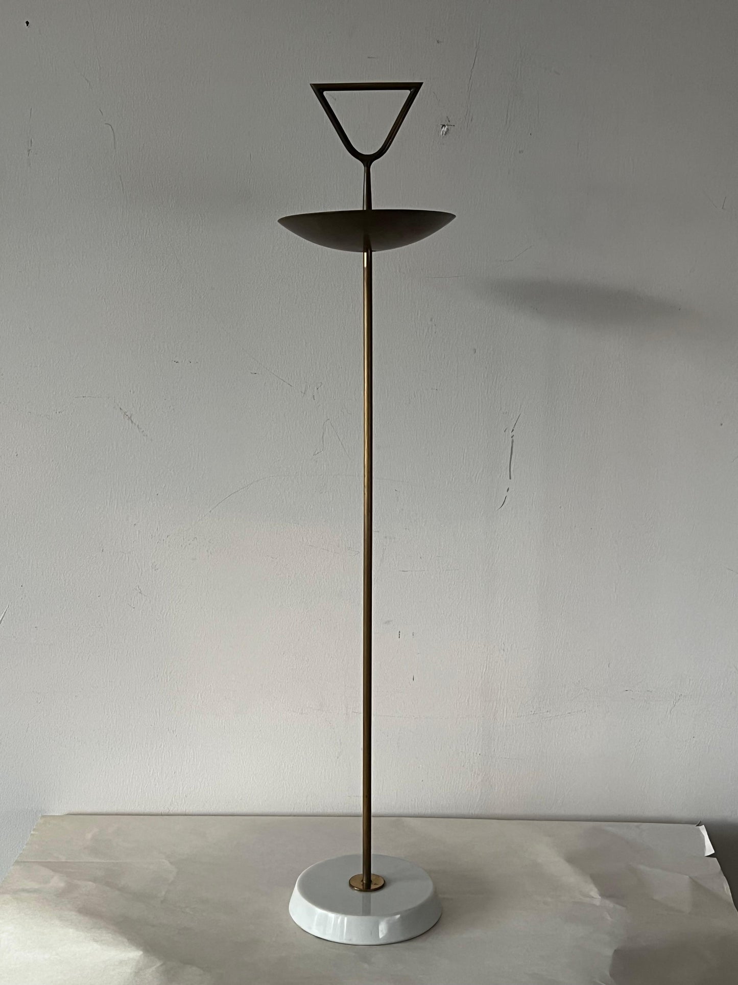 Frisman Vintage An Elegant Italian Cigarette Table ca' 1950's Brass And Marble