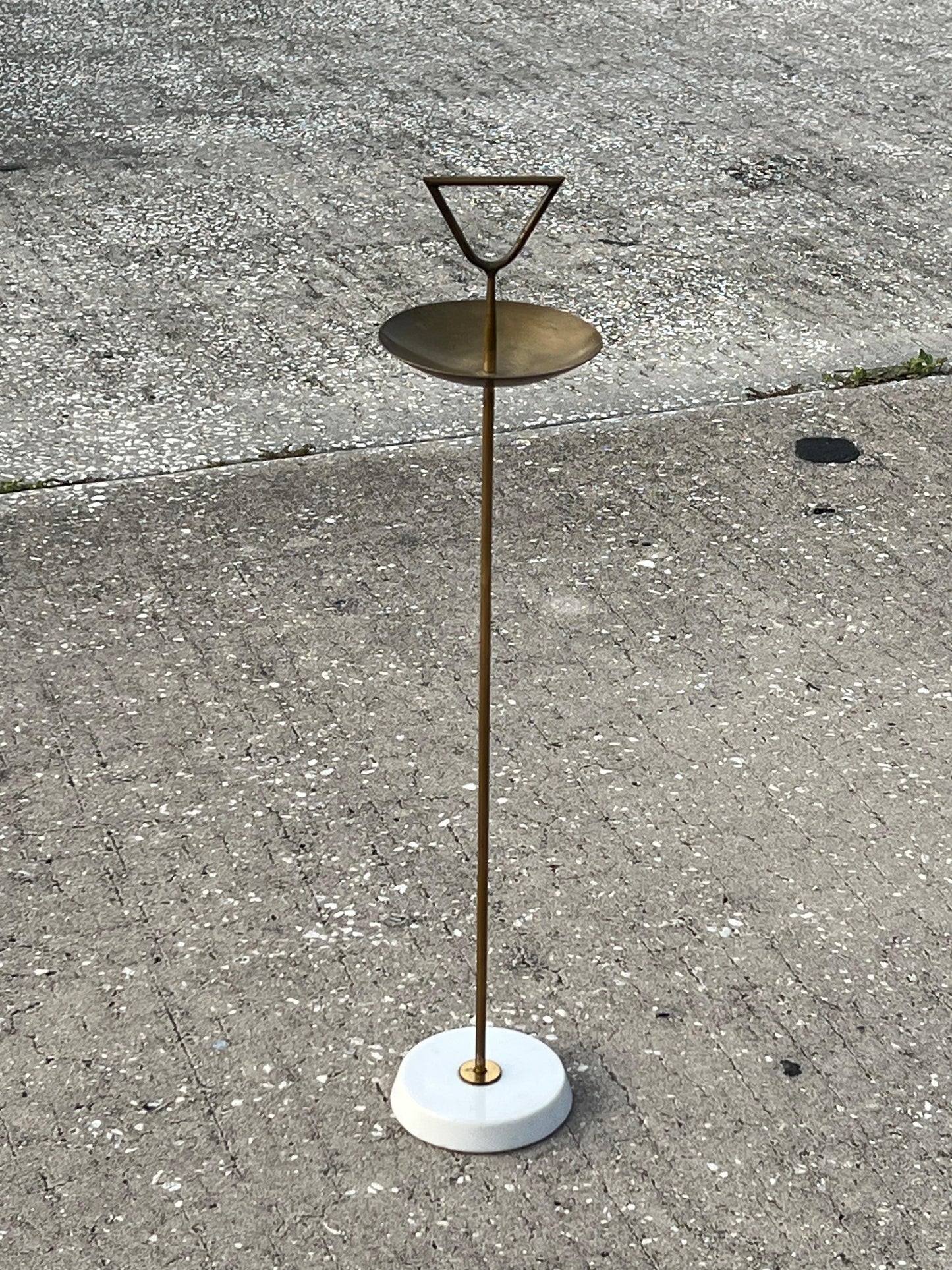 Frisman Vintage An Elegant Italian Cigarette Table ca' 1950's Brass And Marble