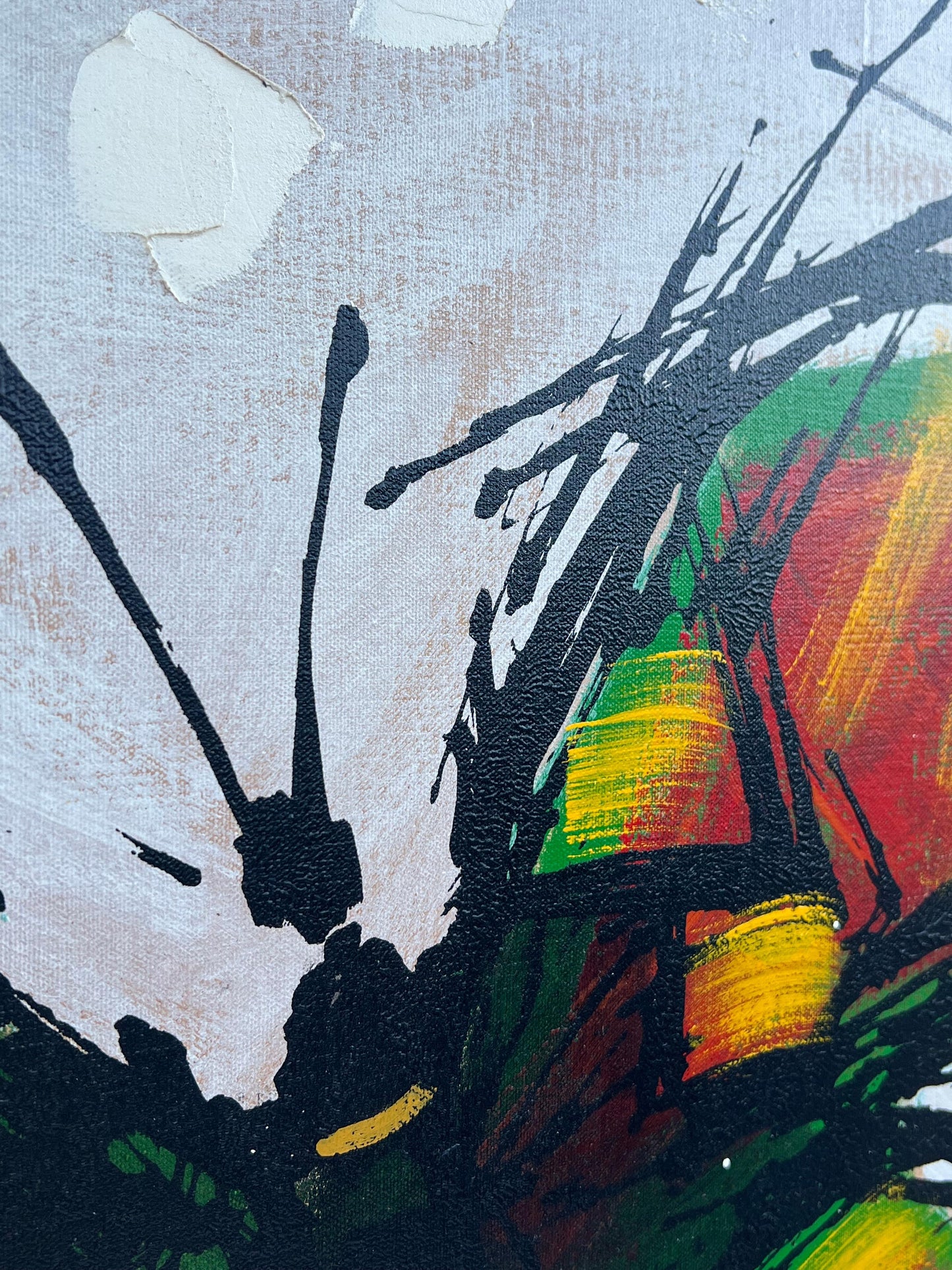 Frisman Vintage Vintage Abstract Mid Century Modern Lee Reynolds insp Oil Butterfly Painting
