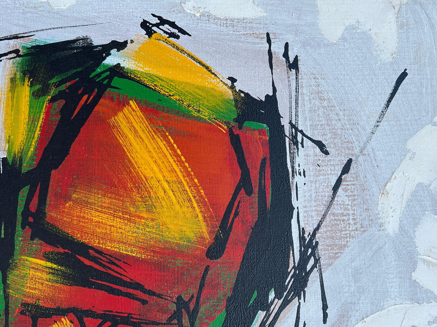 Frisman Vintage Vintage Abstract Mid Century Modern Lee Reynolds insp Oil Butterfly Painting