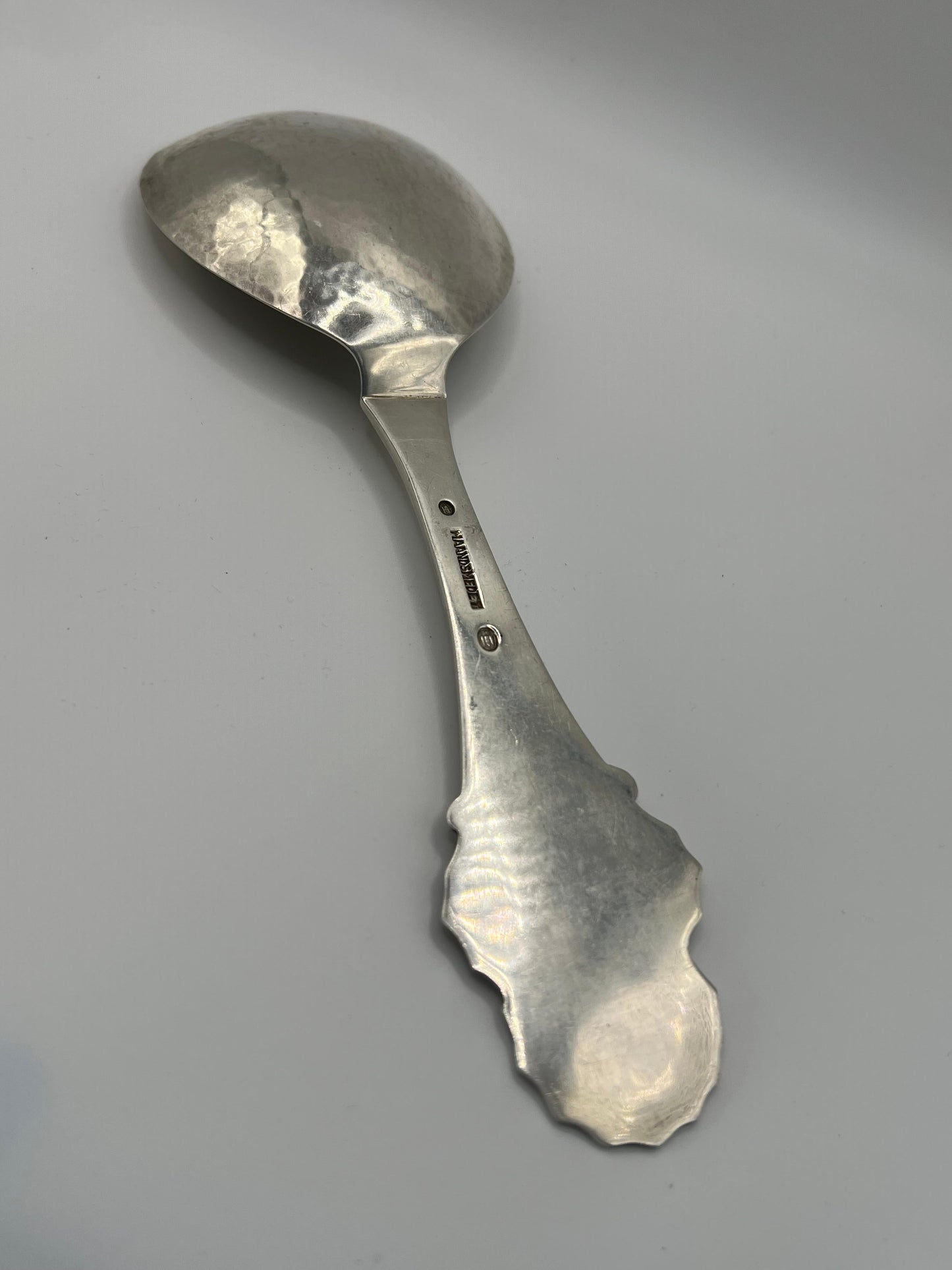 Frisman Vintage A Large Serving Spoon by Carl M. Cohr Hammered Sterling Silver