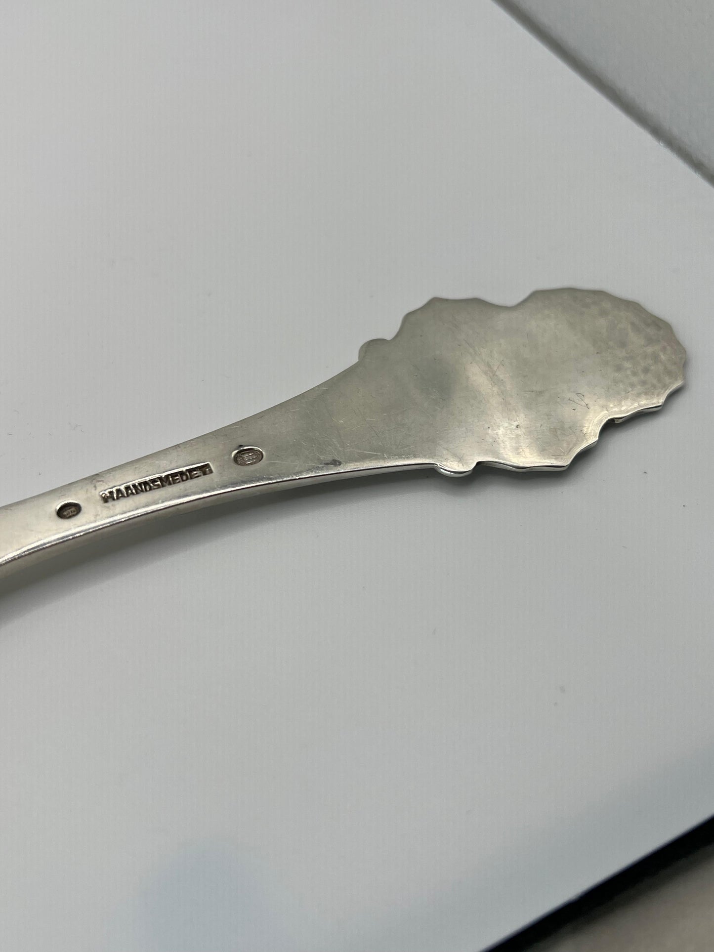 Frisman Vintage A Large Serving Spoon by Carl M. Cohr Hammered Sterling Silver