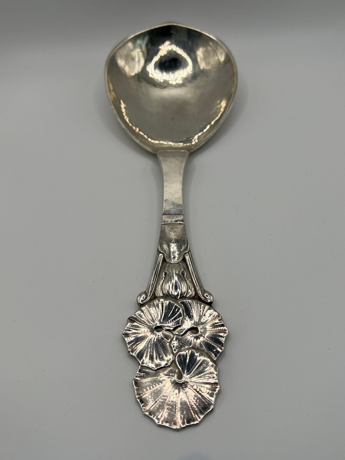 Frisman Vintage A Large Serving Spoon by Carl M. Cohr Hammered Sterling Silver