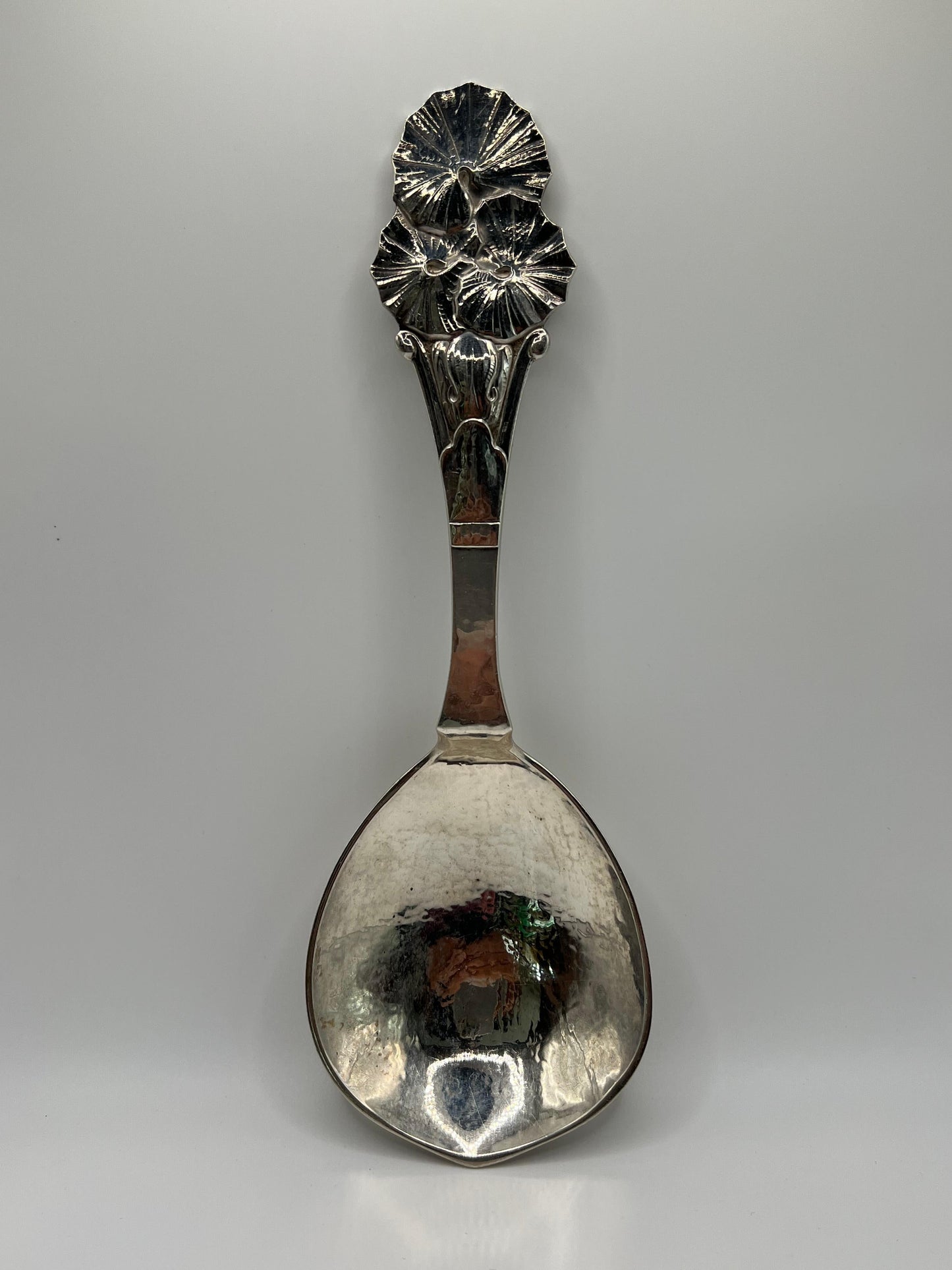 Frisman Vintage A Large Serving Spoon by Carl M. Cohr Hammered Sterling Silver