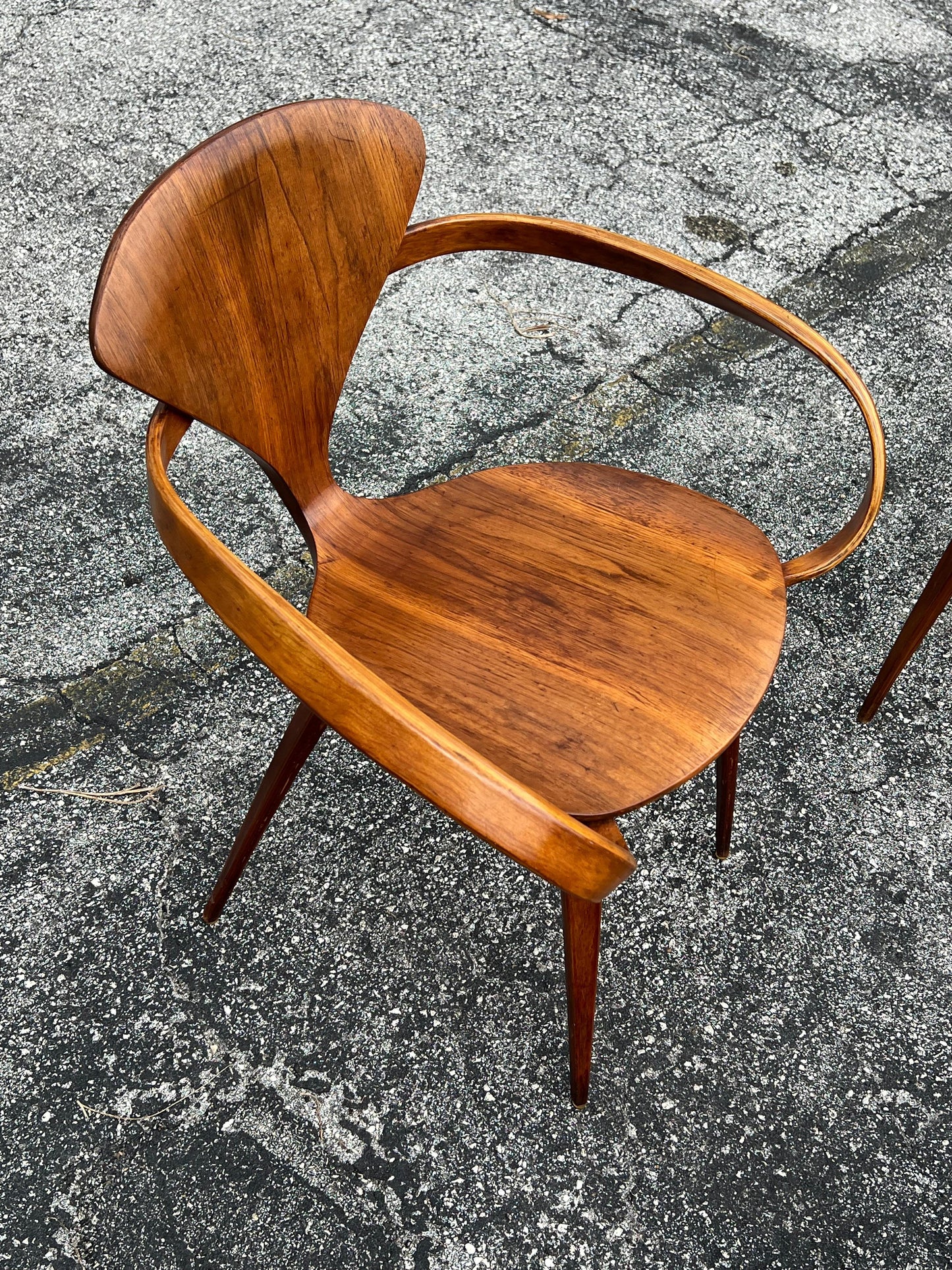 Frisman Vintage A Vintage Norman Cherner Plycraft Arm Chair And Three Side Chairs ca' 1950's