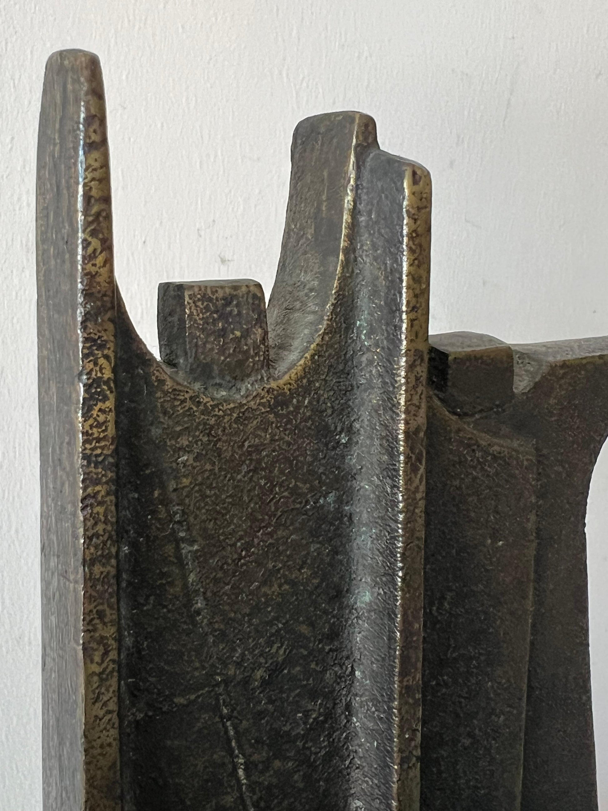 Frisman Vintage Man And Woman Bronze Sculpture By Nelide Bertolucci Ca' 1980's