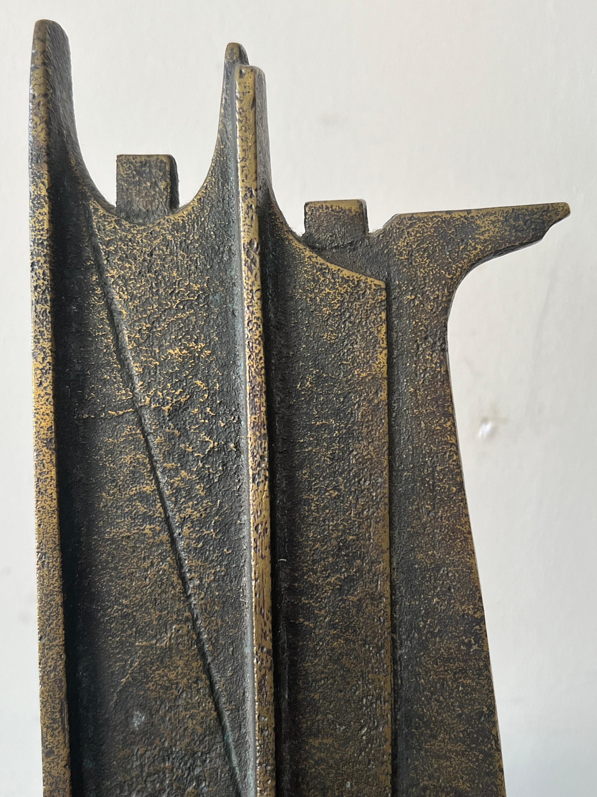 Frisman Vintage Man And Woman Bronze Sculpture By Nelide Bertolucci Ca' 1980's